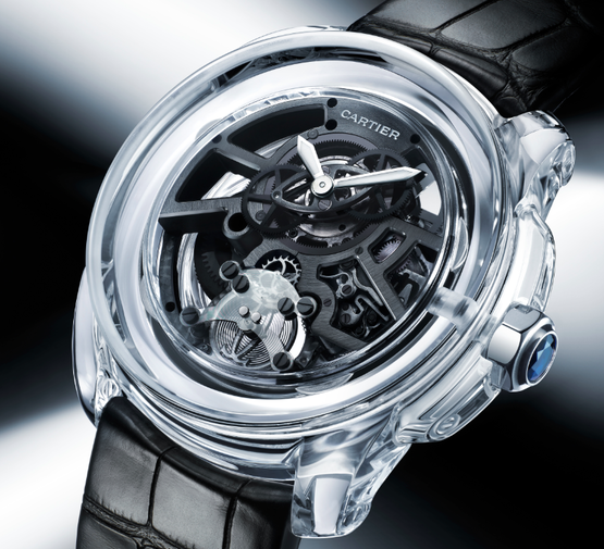cartier transparent watch