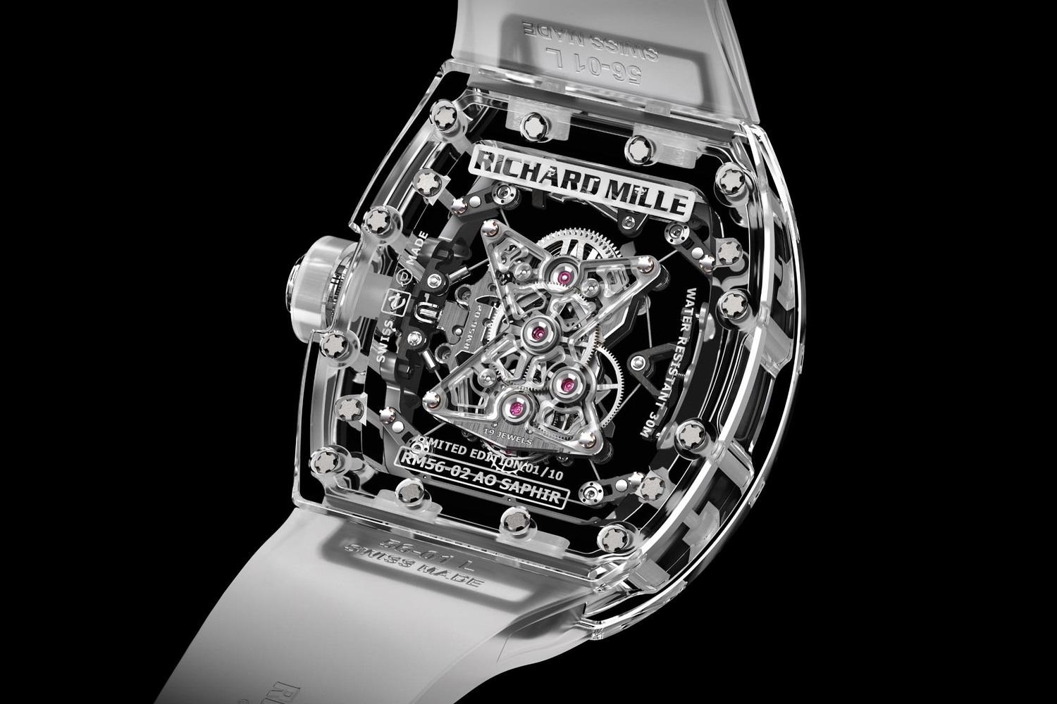 Richard mille hot sale crystal watch