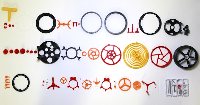 All the 3D printed parts