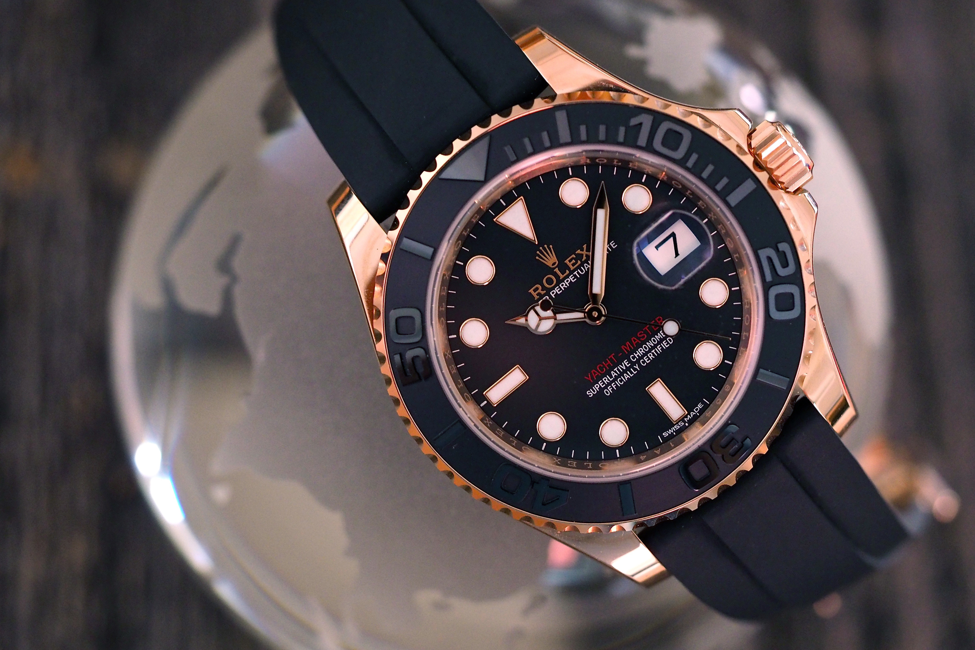 rolex yachtmaster gold rubber