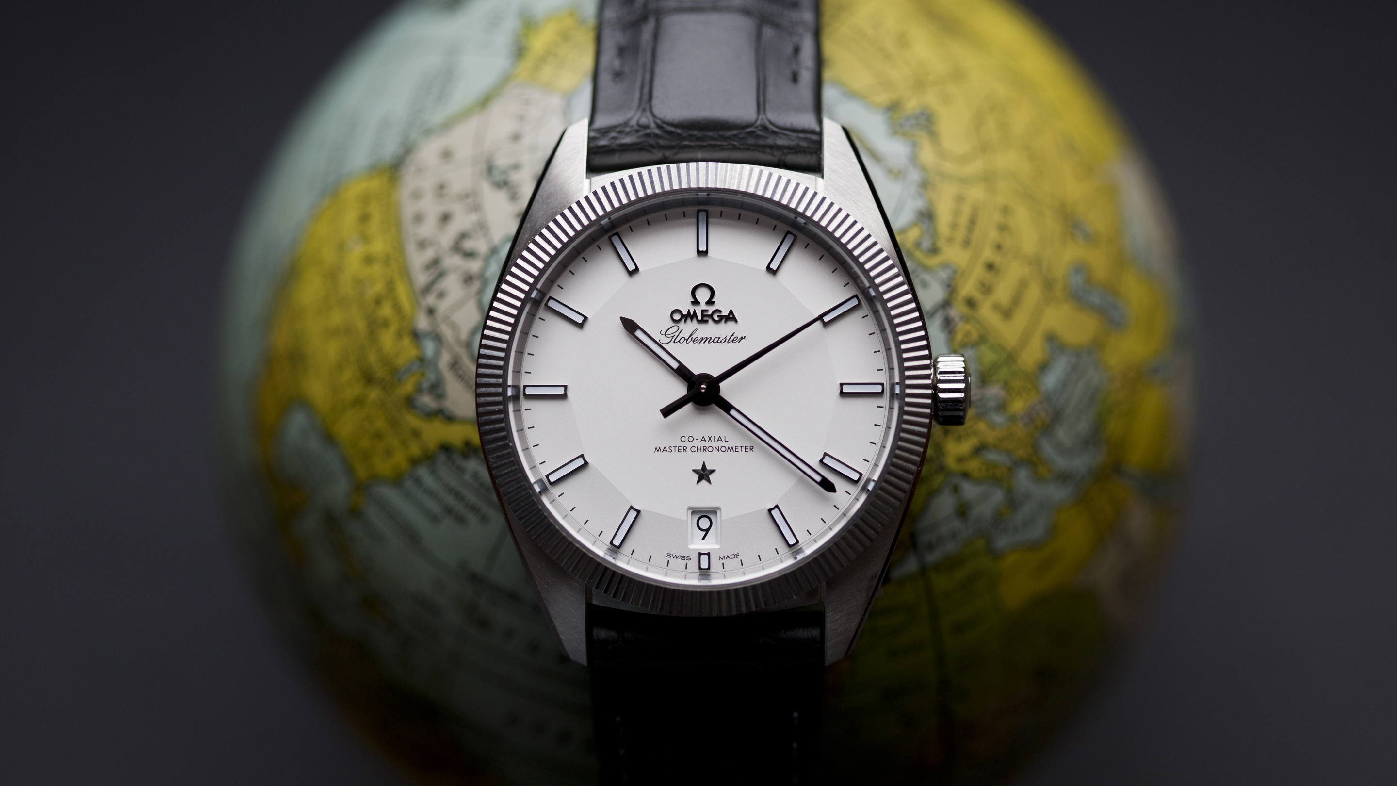 omega globemaster white dial