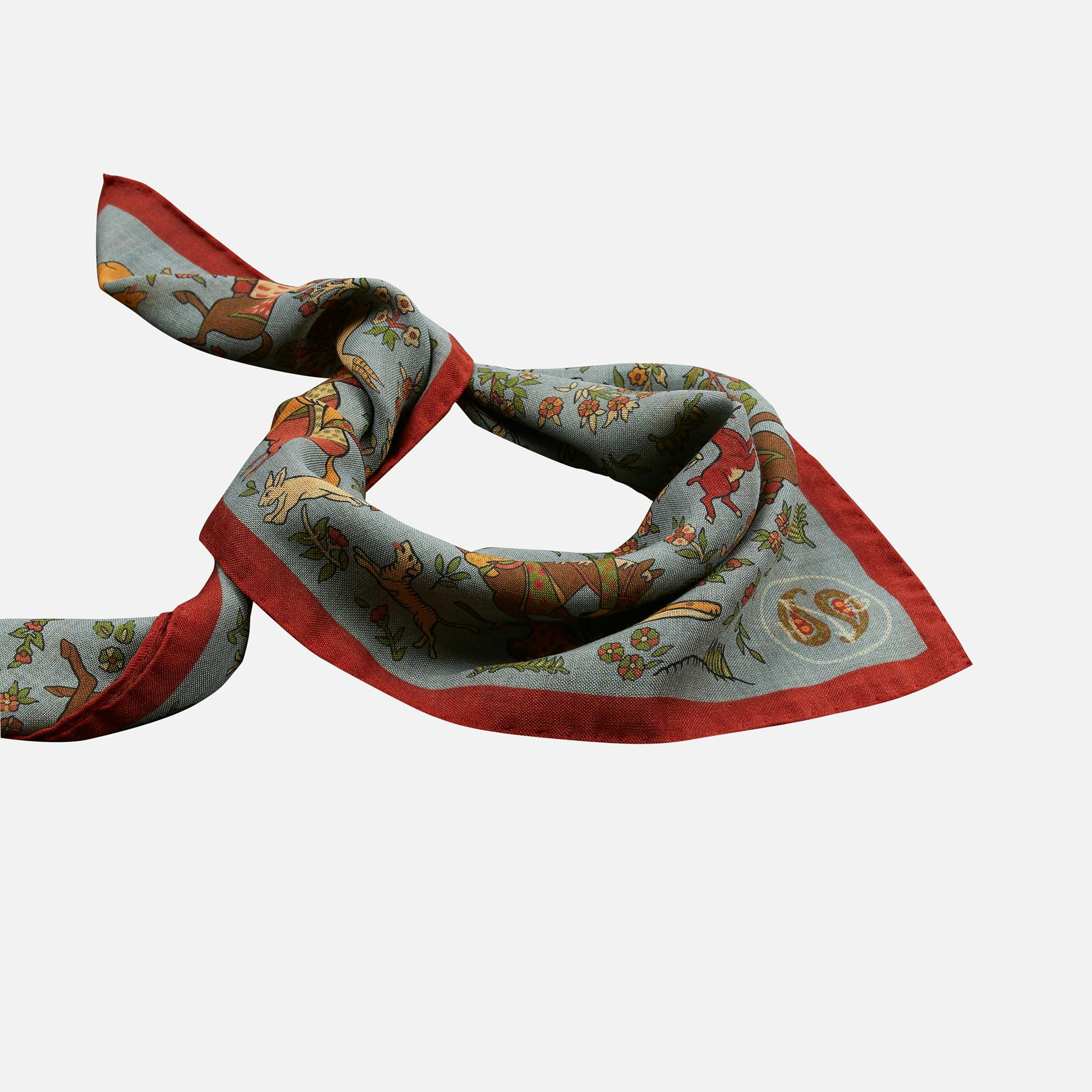 <p><a href="http://shop.hodinkee.com/products/drakes-mughal-print-bandana" target="">Mughal Print Wool-Silk Bandana</a></p>