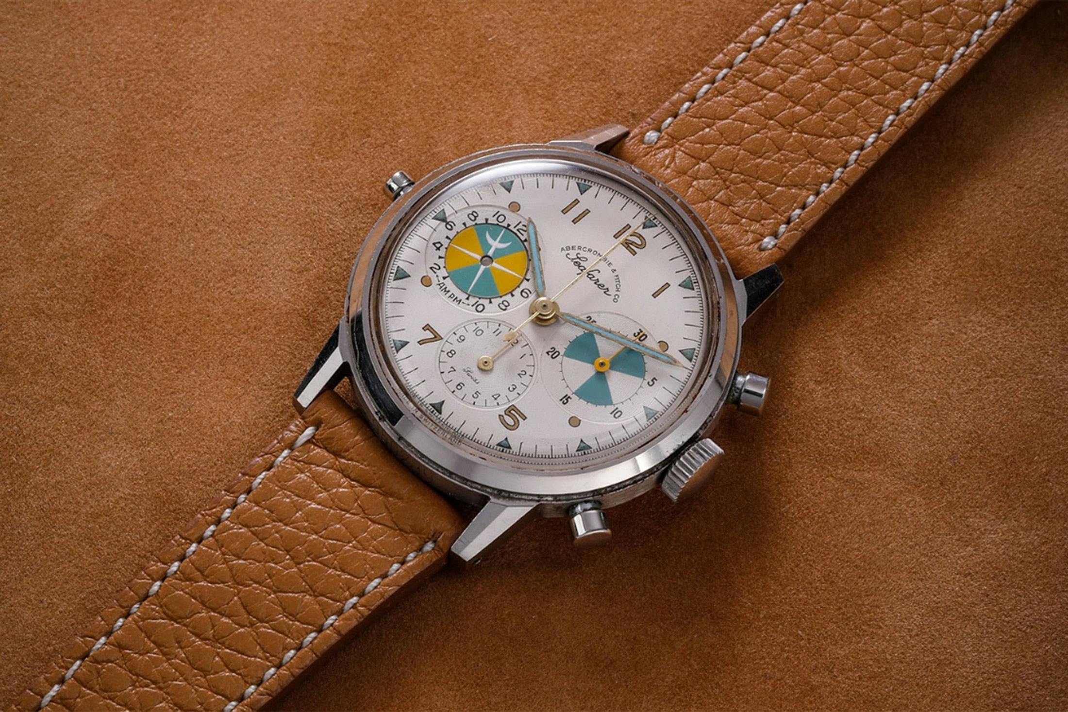Heuer regatta chronograph retailed by Abercrombie 
