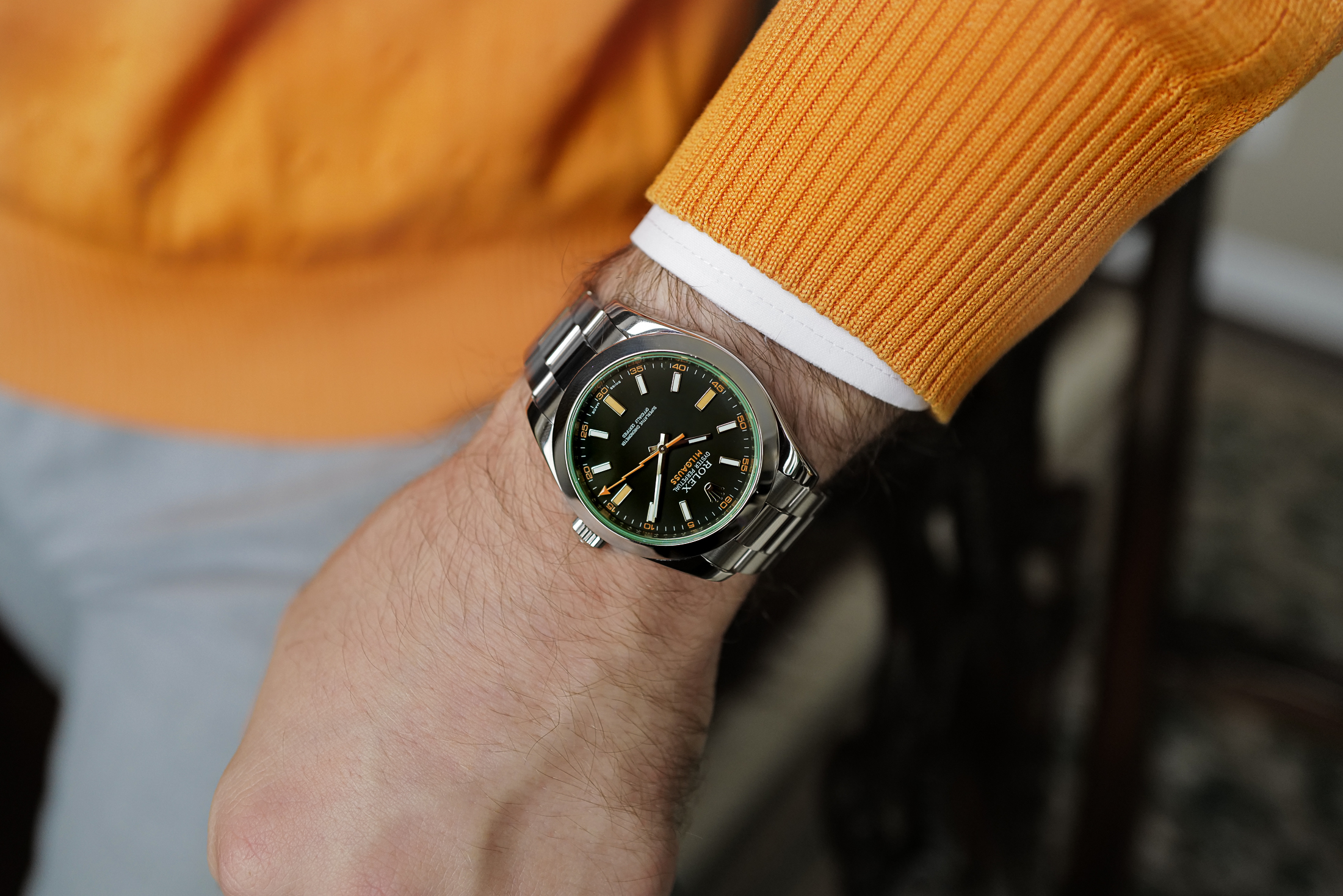 rolex milgauss green dial