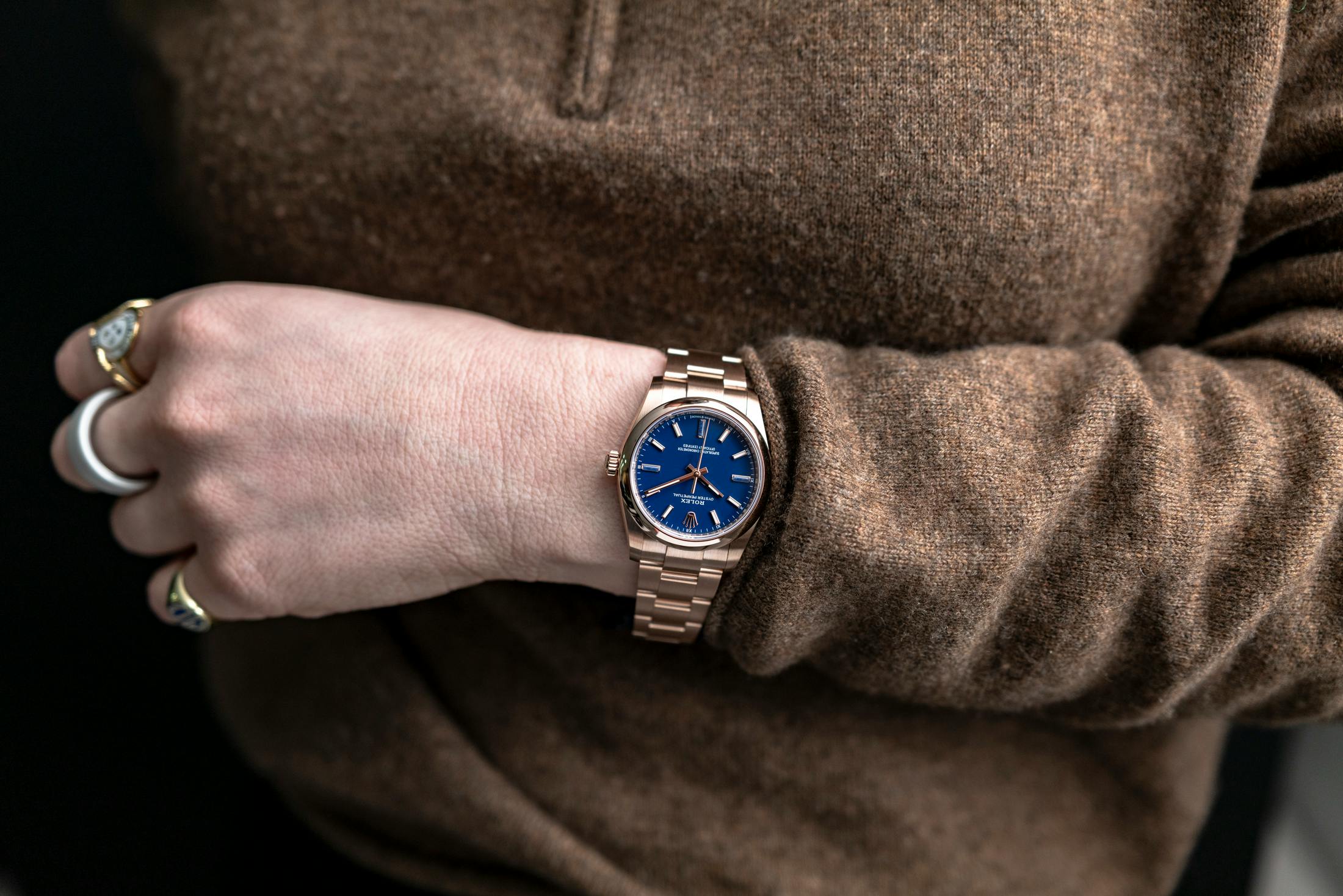 OP 34 on wrist 