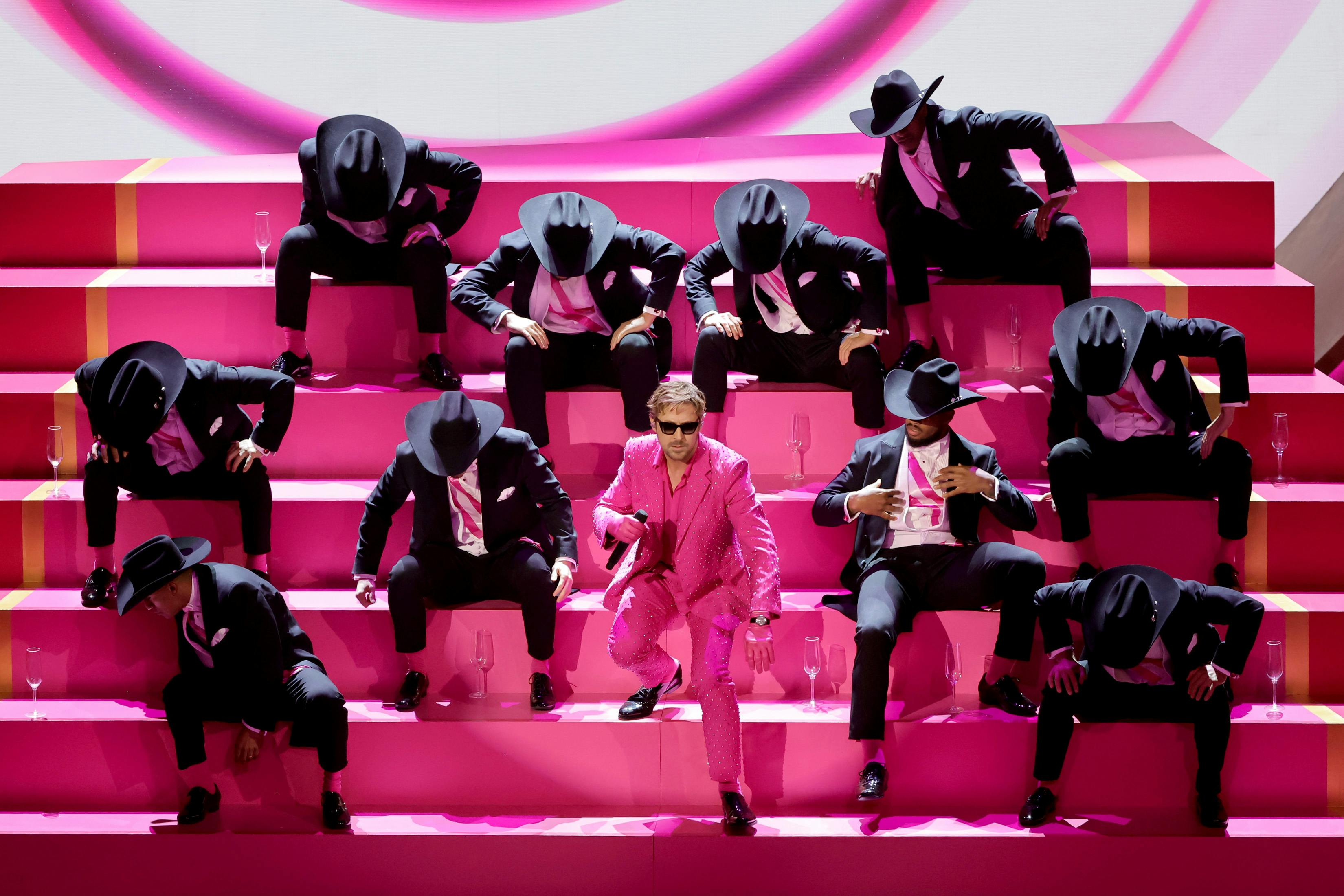 Ryan Gosling performing 
