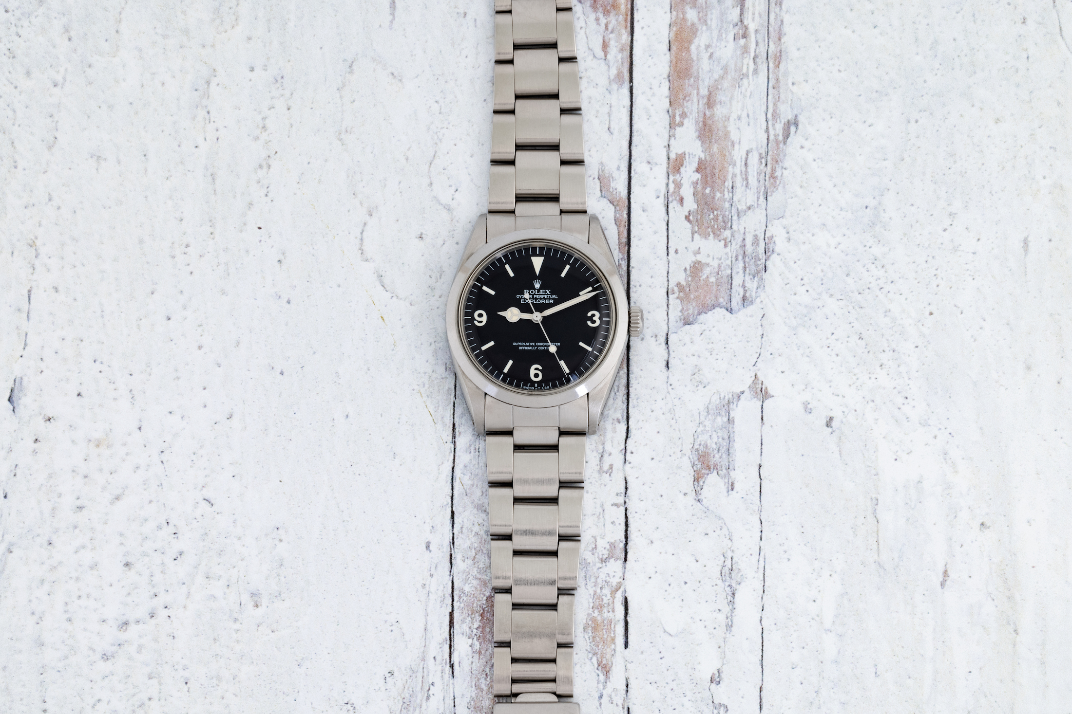 image of Rolex Explorer 1016 with matte dial.
