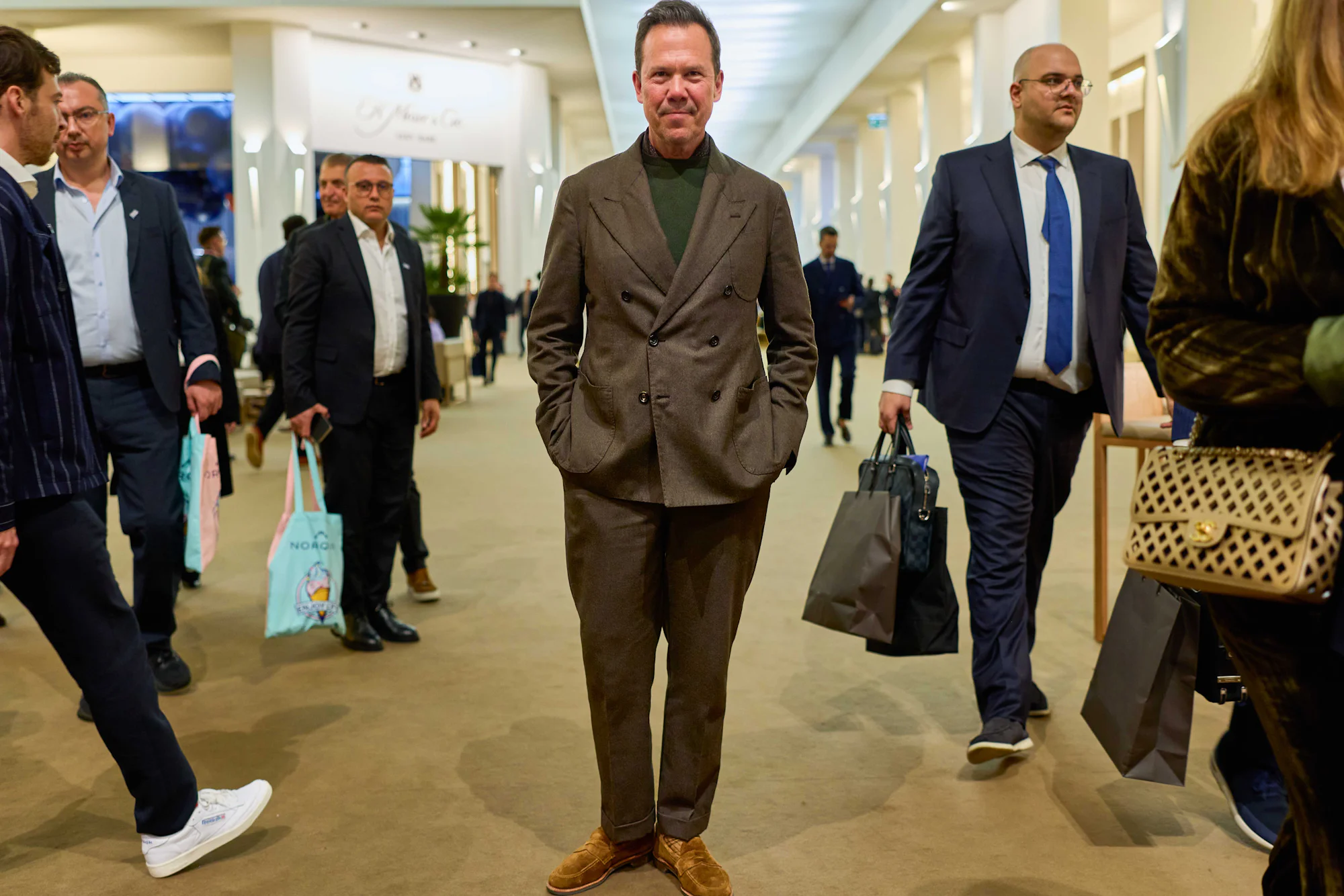 Mr. "WM Brown" Himself, Matt Hranek looking understated and elegant in earth tones