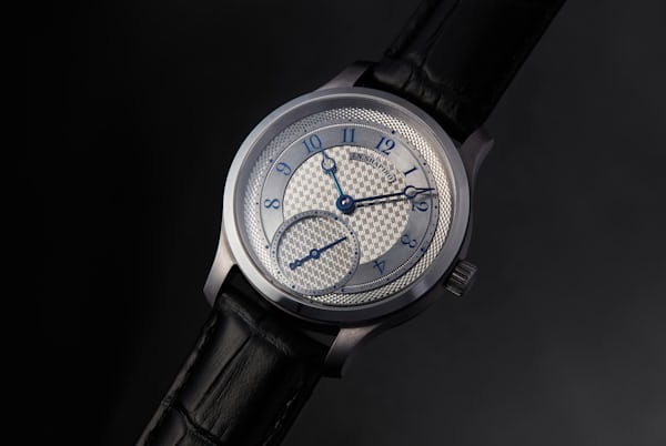 watch blued hands silver dial