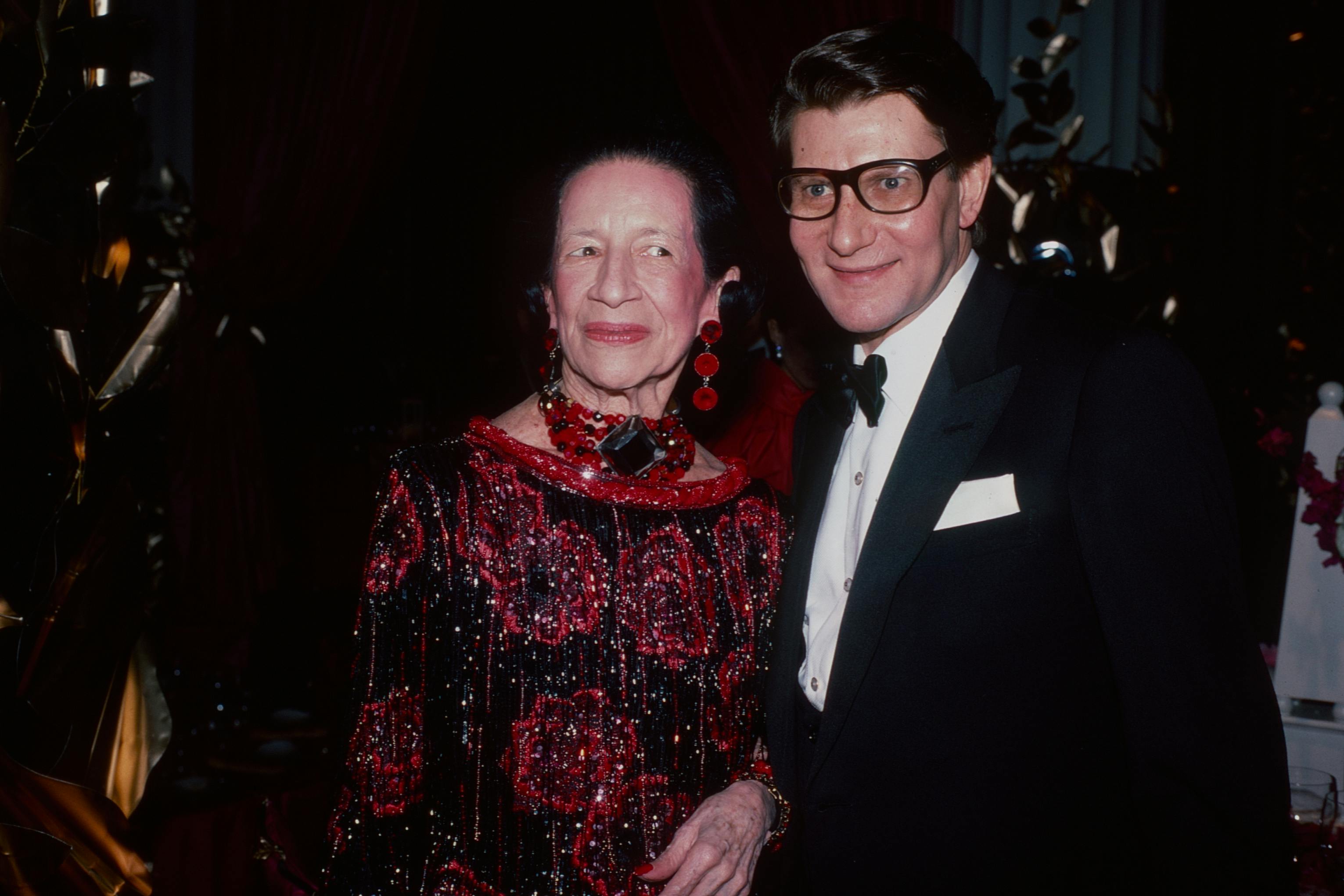 Yves Saint Laurent with Diana Vreeland