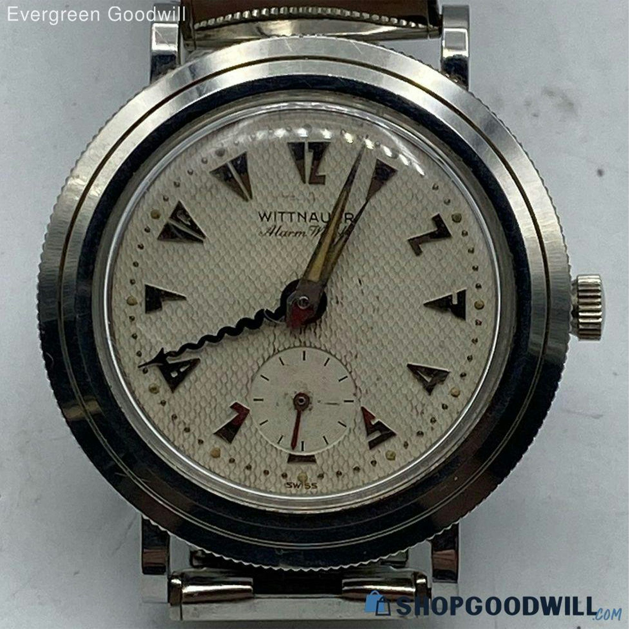 A 1950s Wittnauer Alarm Watch With Caliber 10WA