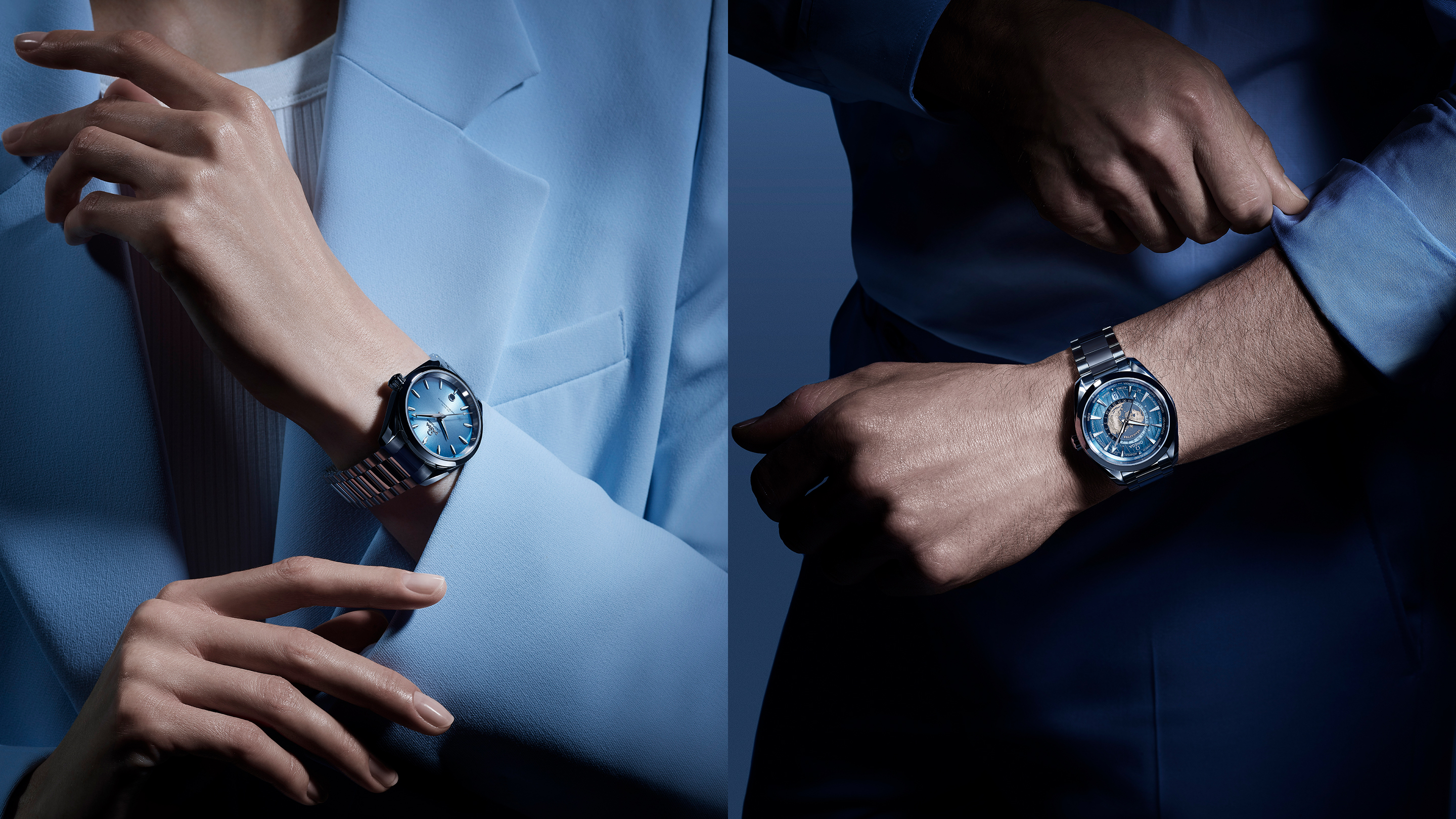 Solar Aqua Men's Deep Bay 45mm Blue and Black Dial Automatic Watch, Blue  Dial, Black Bezel - 157SCC