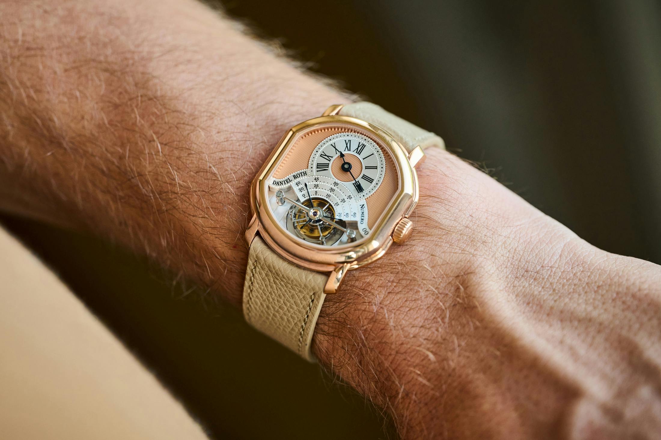 daniel roth tourbillon rose gold wrist shot