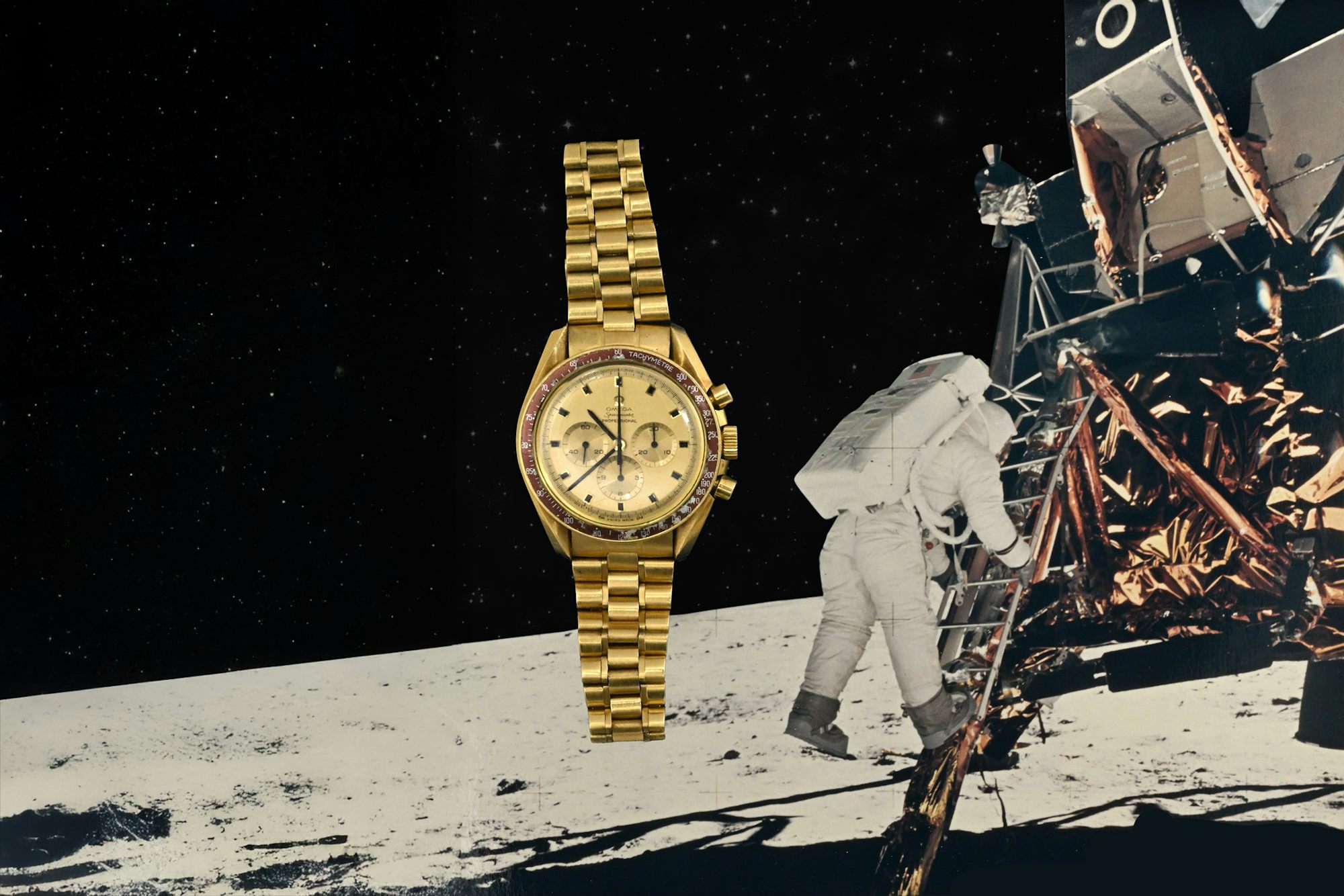 Neil Armstrong's commemorative gold Omega Speedmaster