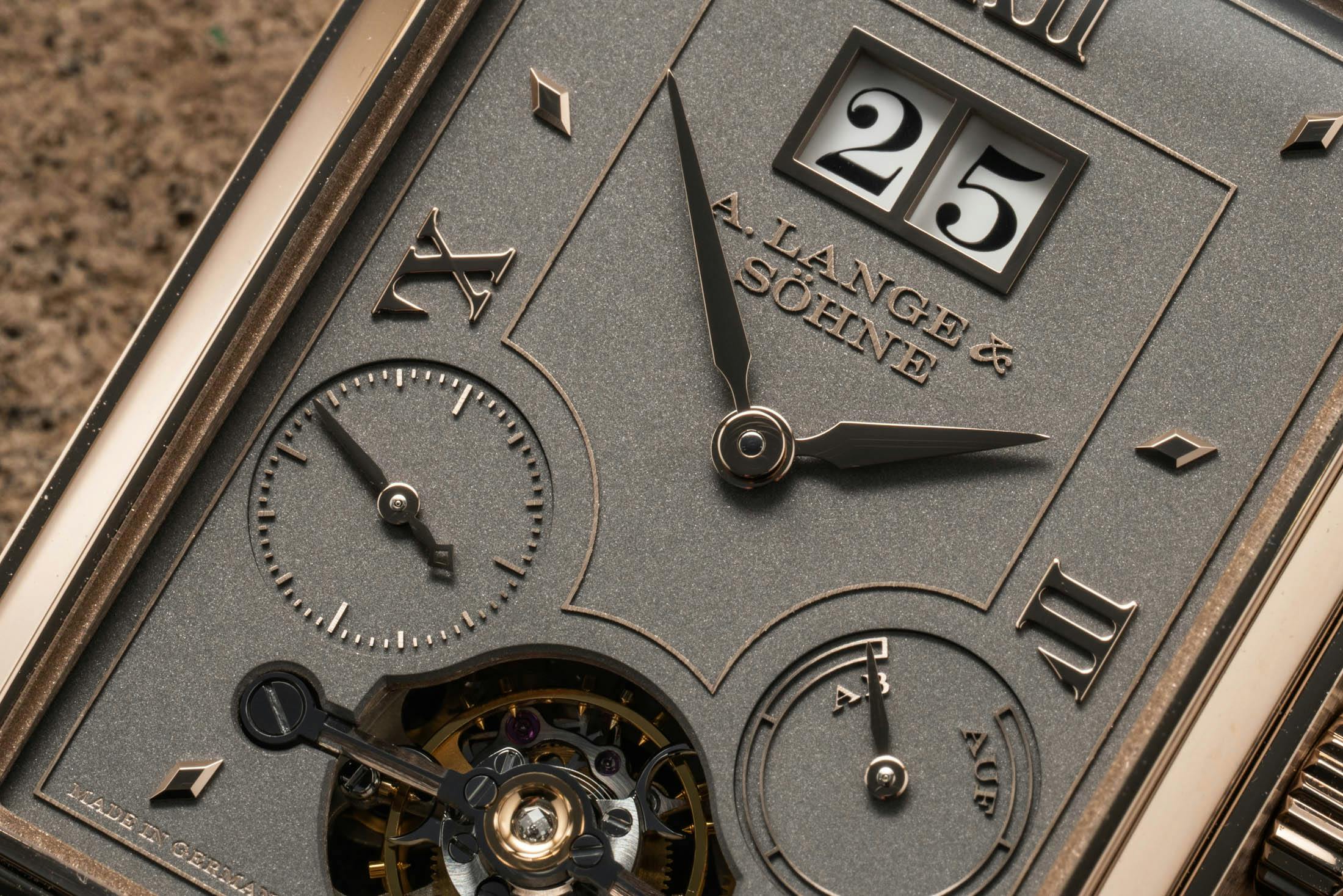 Lange Cabaret Tourbillon Honeygold Dial Closeup