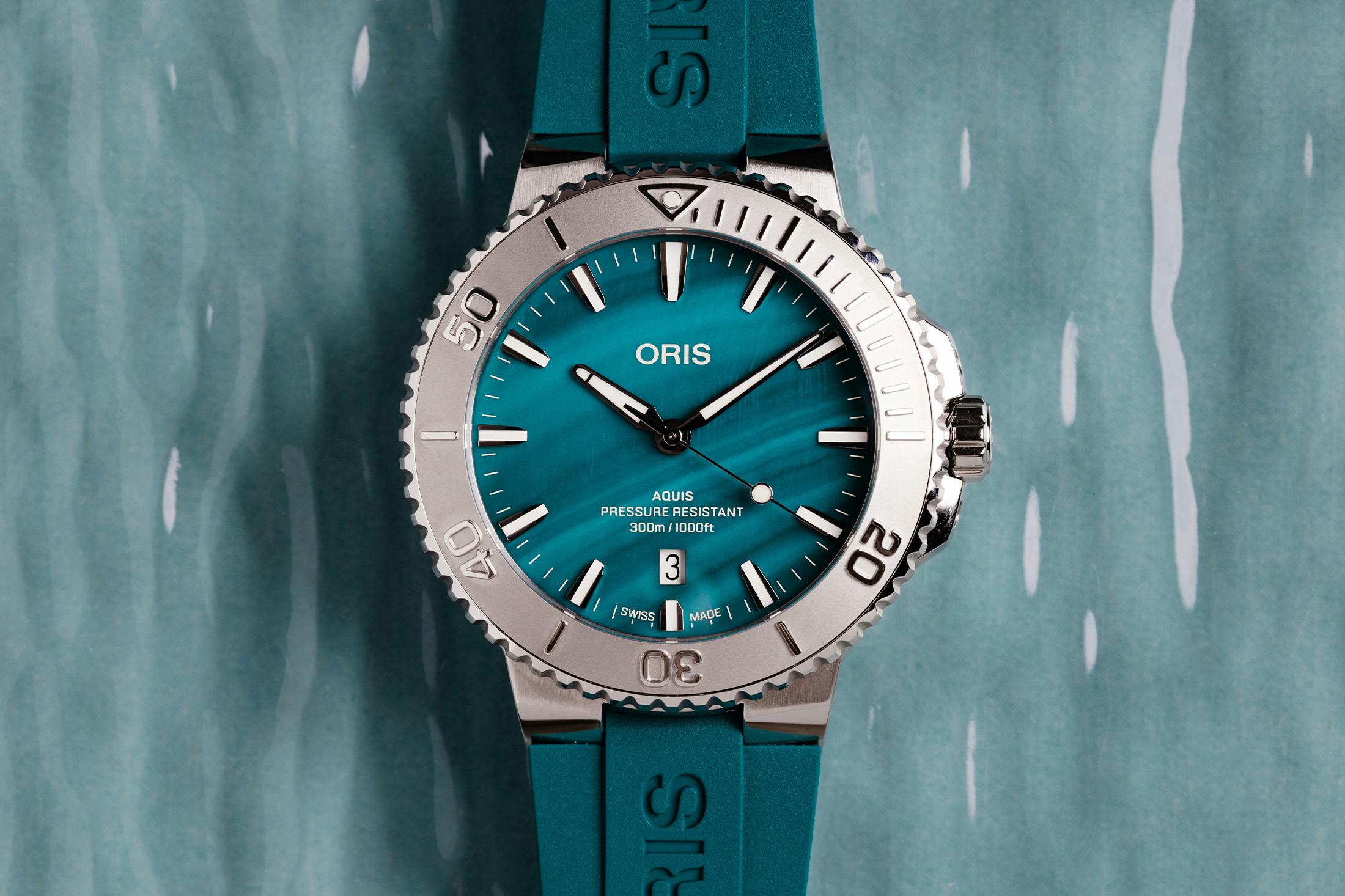 Oris Aquis NY Harbor II Soldier Shot on Glass