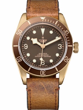 The new Black Bay Bronze on leather strap.