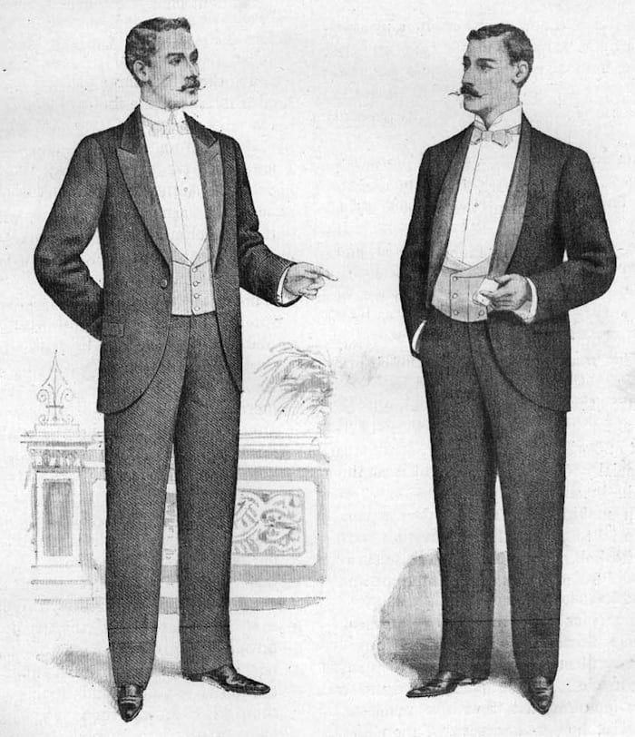 men in dinner jackets, late 19th century