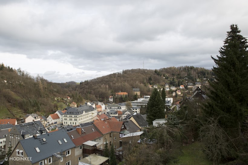 A view of Glashütte, located in East Germany 