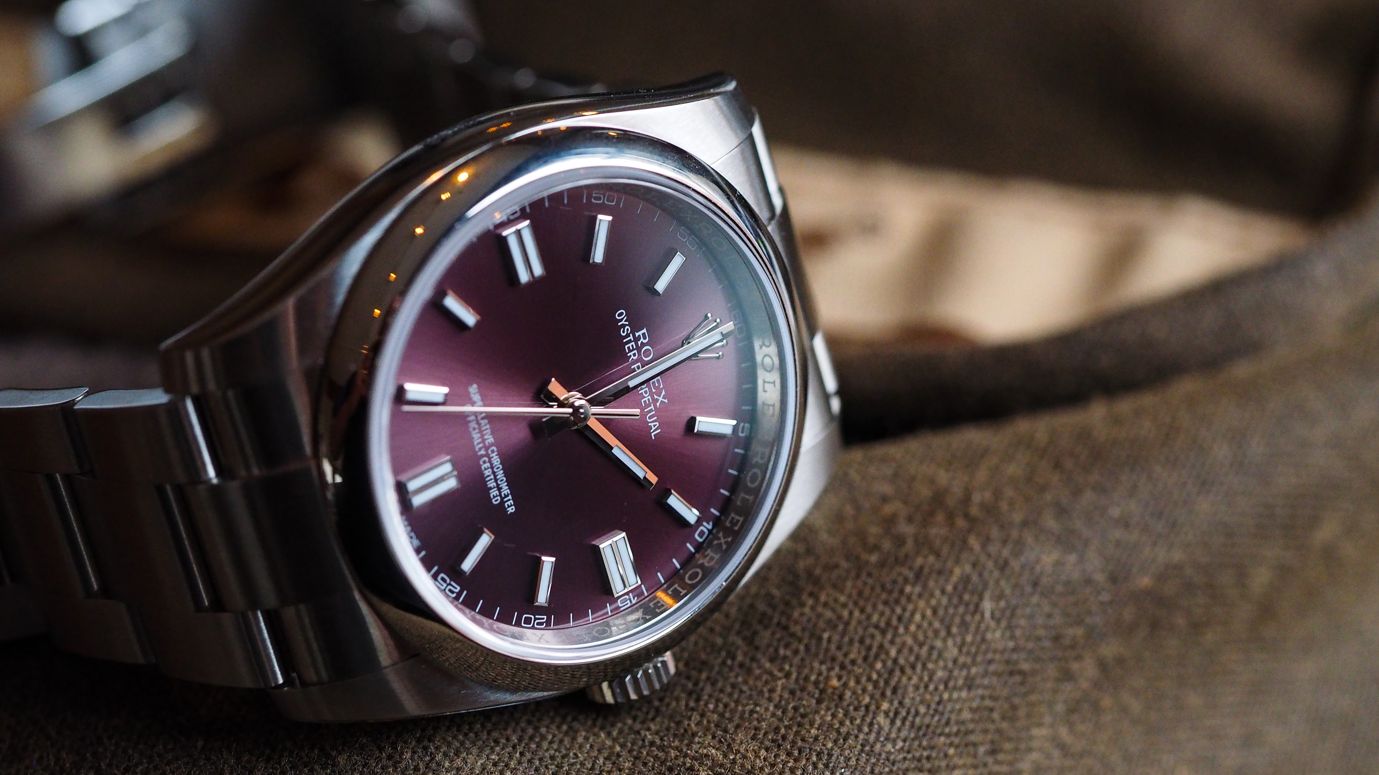 Rolex Oyster 36 With Red Grape Dial 