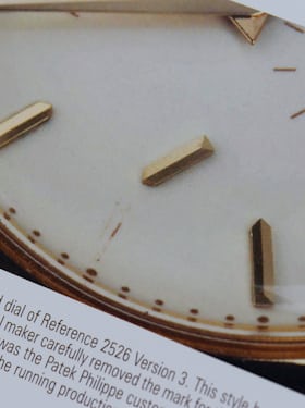A later dial missing an hour marker.