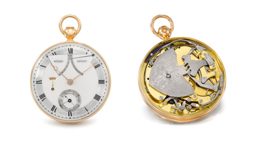 The N°1 lot of the day: An Equation Of Time pocket watch made by Breguet in 1800.
