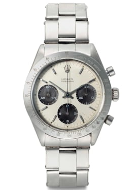Lot 141: Rolex 6239 "Double Swiss Underline" with panda dial. 