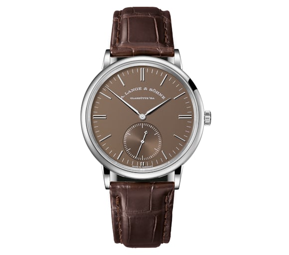The new A. Lange & Söhne Saxonia Automatic in white gold.