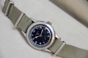 A photo of a Longines "Dirty Dozen" wristwatch