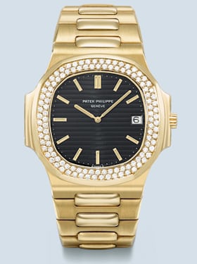 The rare reference 3700/3 in yellow gold with diamond bezel.