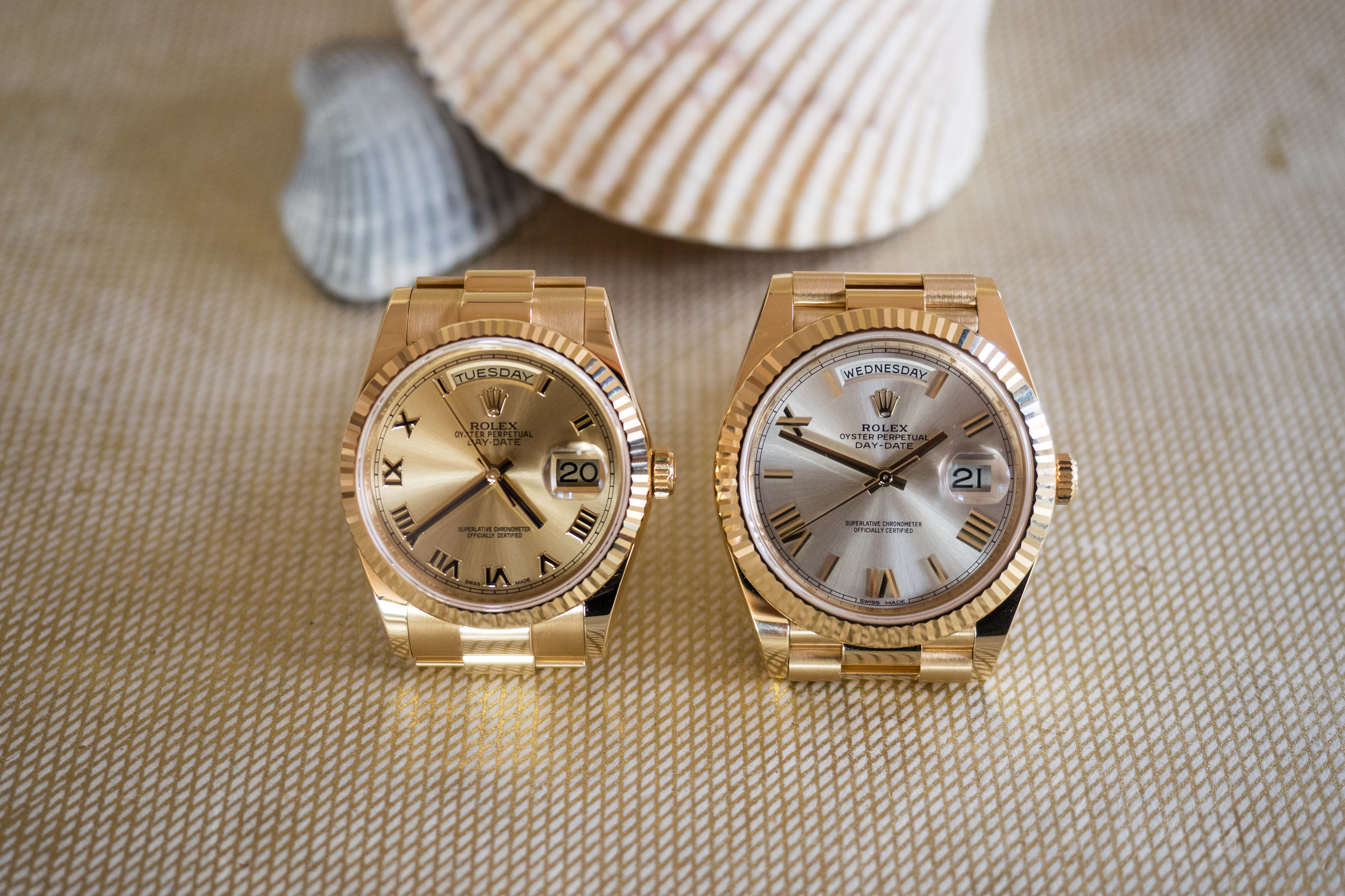 rolex day date weight in grams