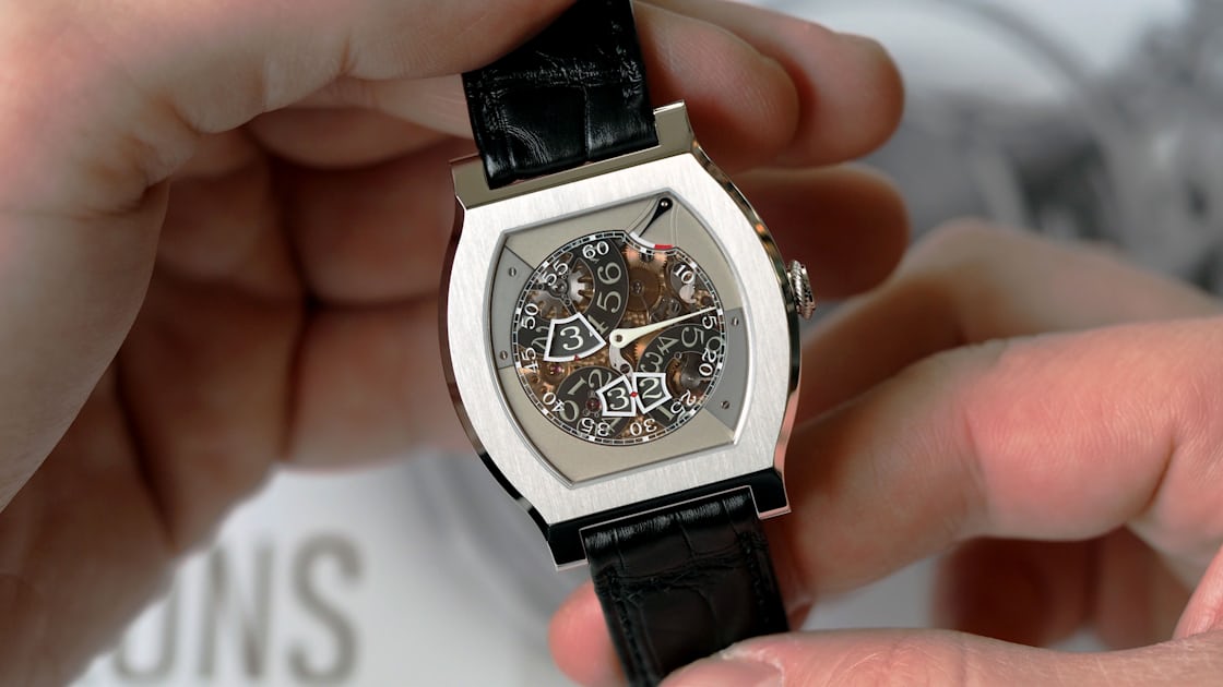 World 3 watch. F P Journe мужские платиновые часы с бриллиантами.