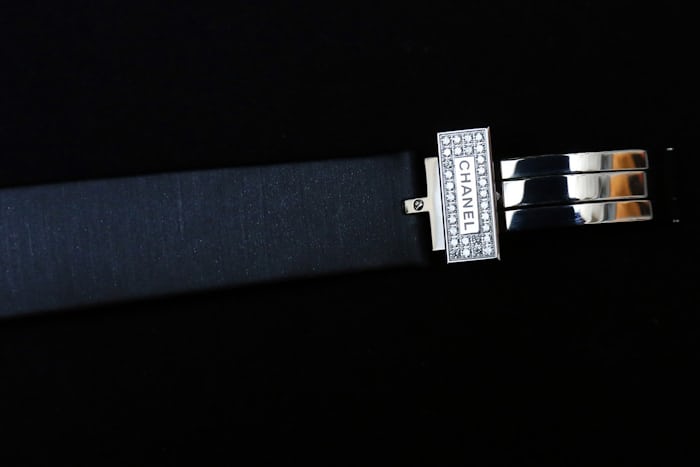 Chanel Première Camélia Skeleton Watch diamond clasp deployant