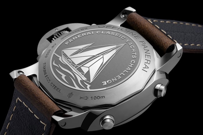 panerai classic yachts caseback flyback chronograph