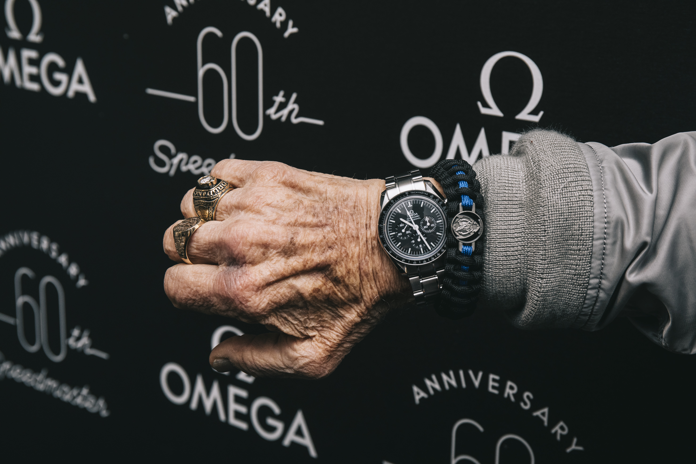 Buzz Aldrin Rocking Three Omega Watches 