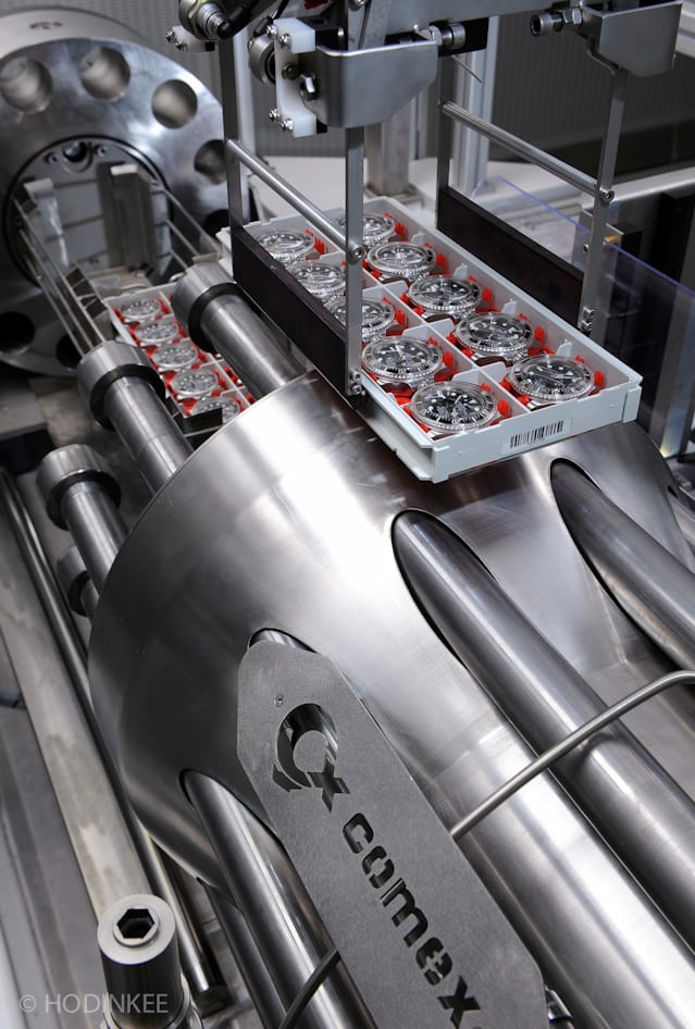 COMEX pressure testing machine at Rolex Geneva
