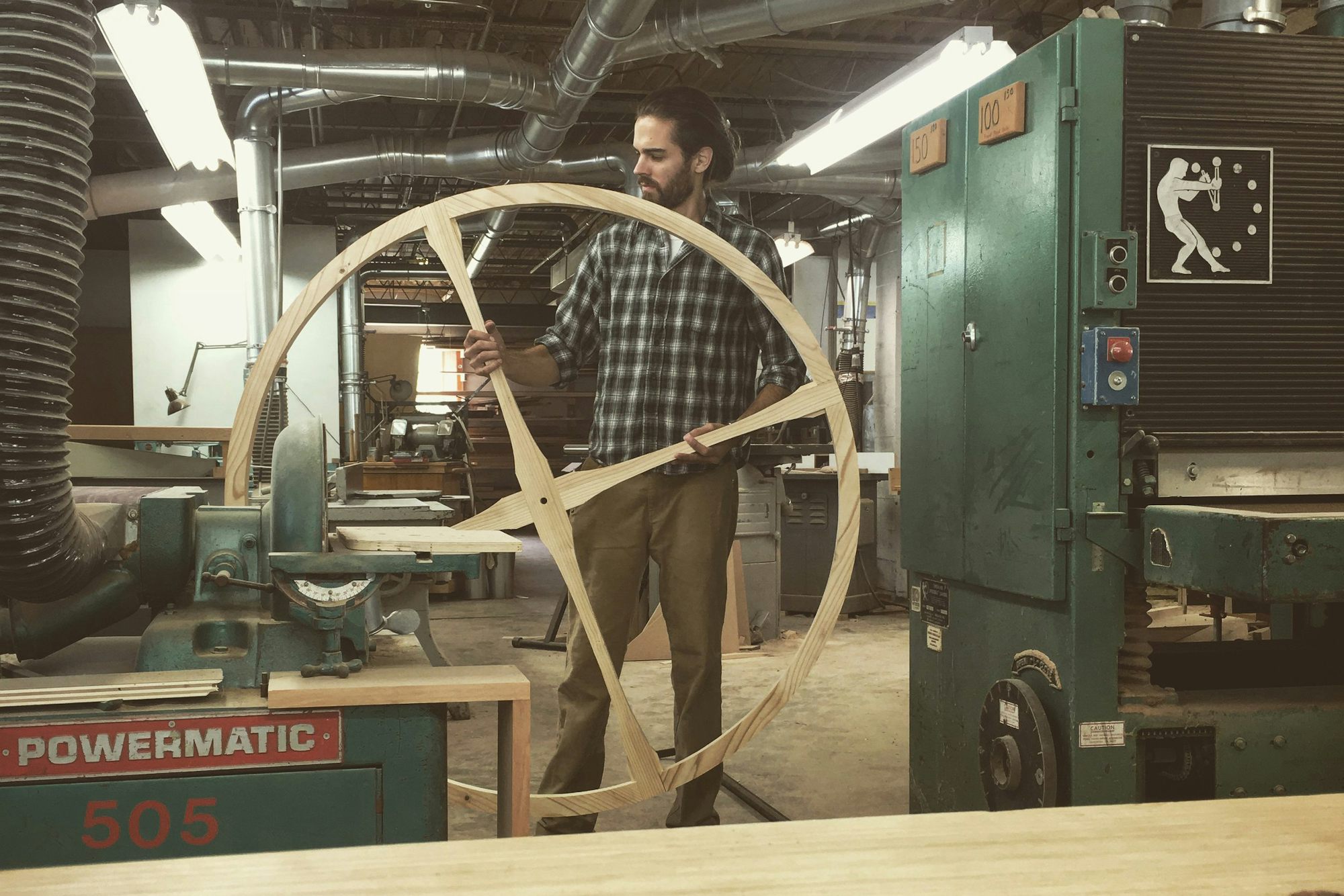 powermatic powermatic Hale in his workshop in Kalamazoo, Michigan. Introducing: Rick Hale's Incredible Large-Scale Wooden Clocks Introducing: Rick Hale’s Incredible Large-Scale Wooden Clocks powermatic