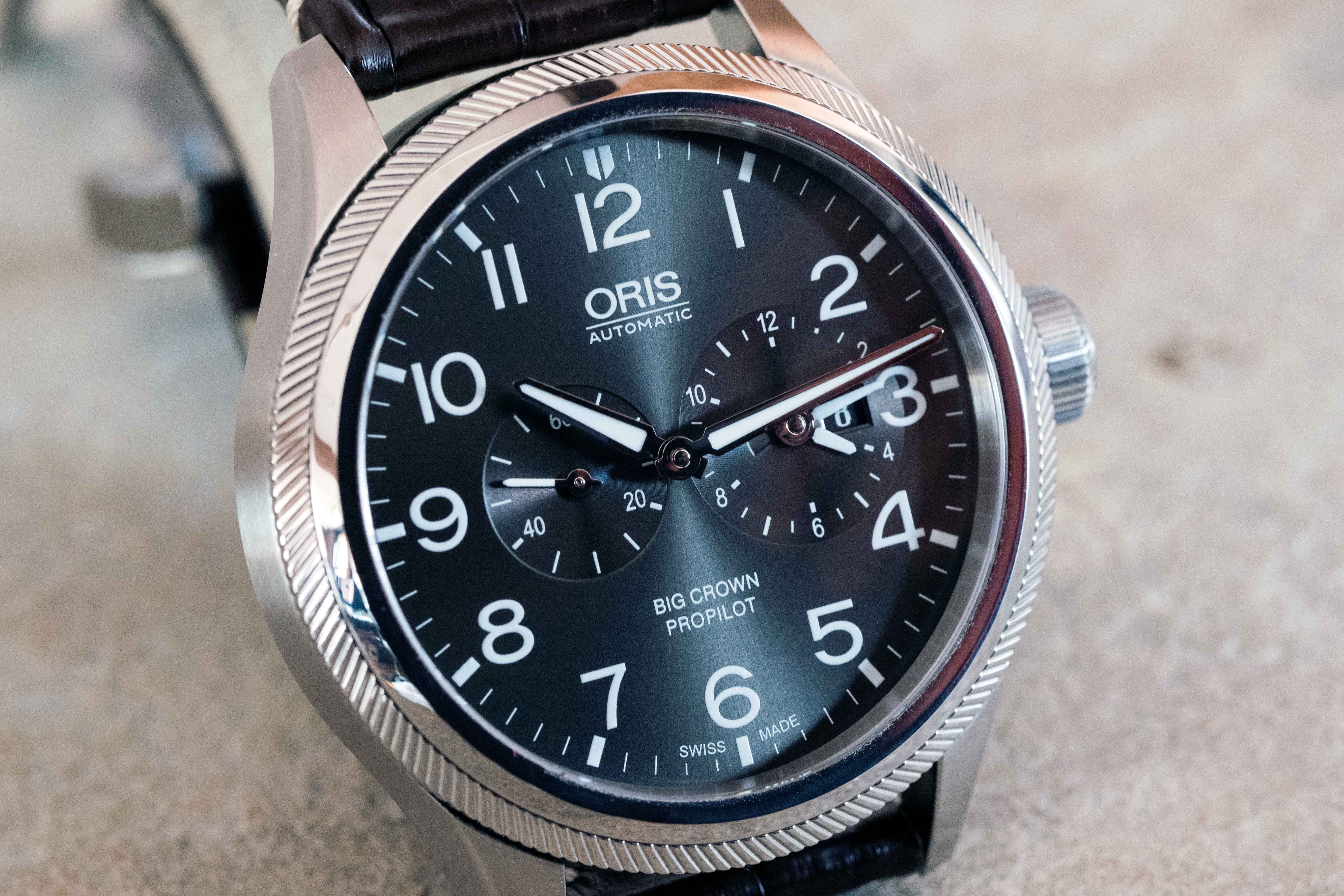 oris propilot blue dial