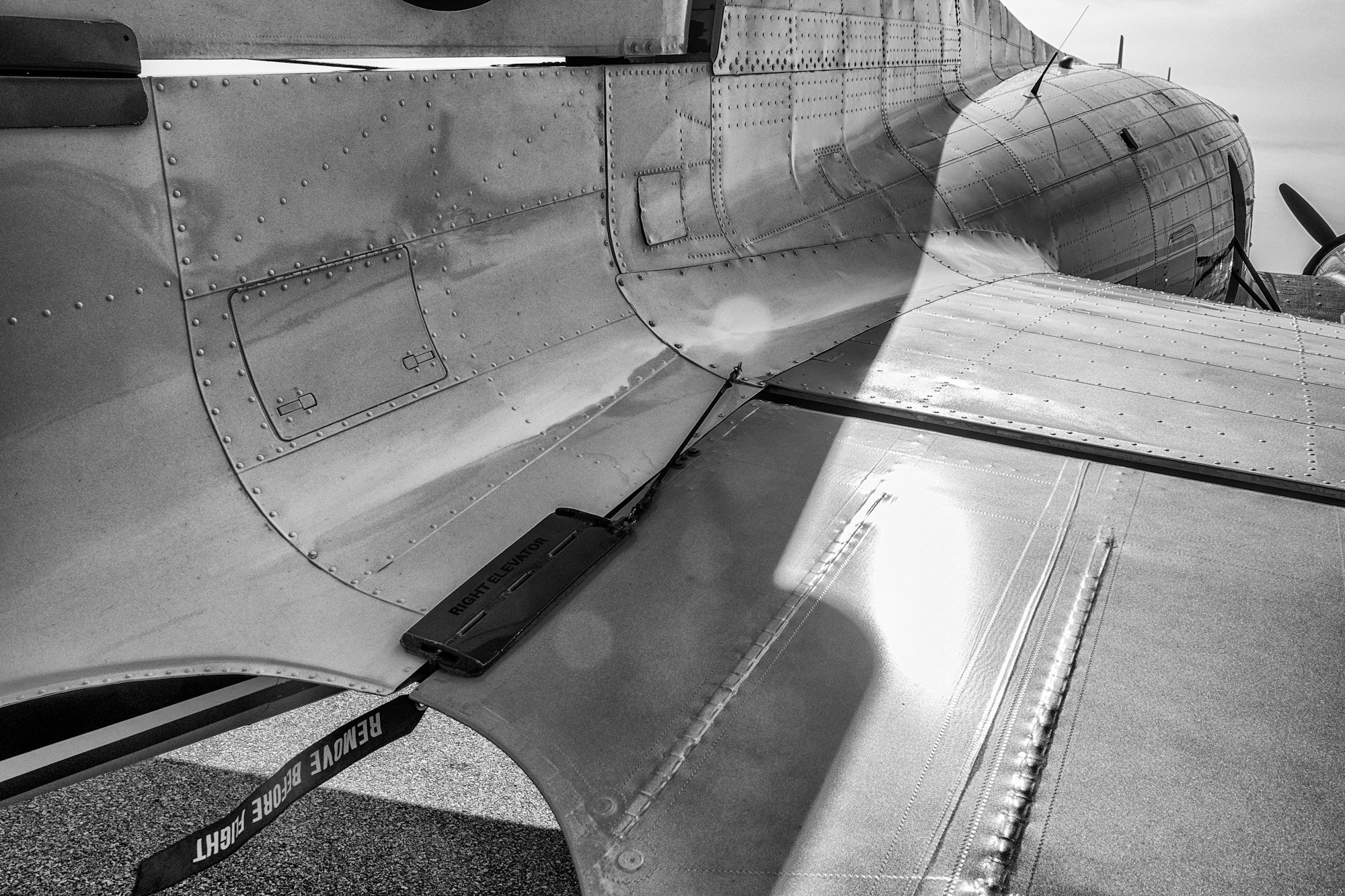 P8212275_bw P8212275_bw Breitling DC-3 tail Dispatches: Breitling's DC-3 To Become Oldest Aircraft Ever To Circle The Earth Dispatches: Breitling’s DC-3 To Become Oldest Aircraft Ever To Circle The Earth P8212275 bw