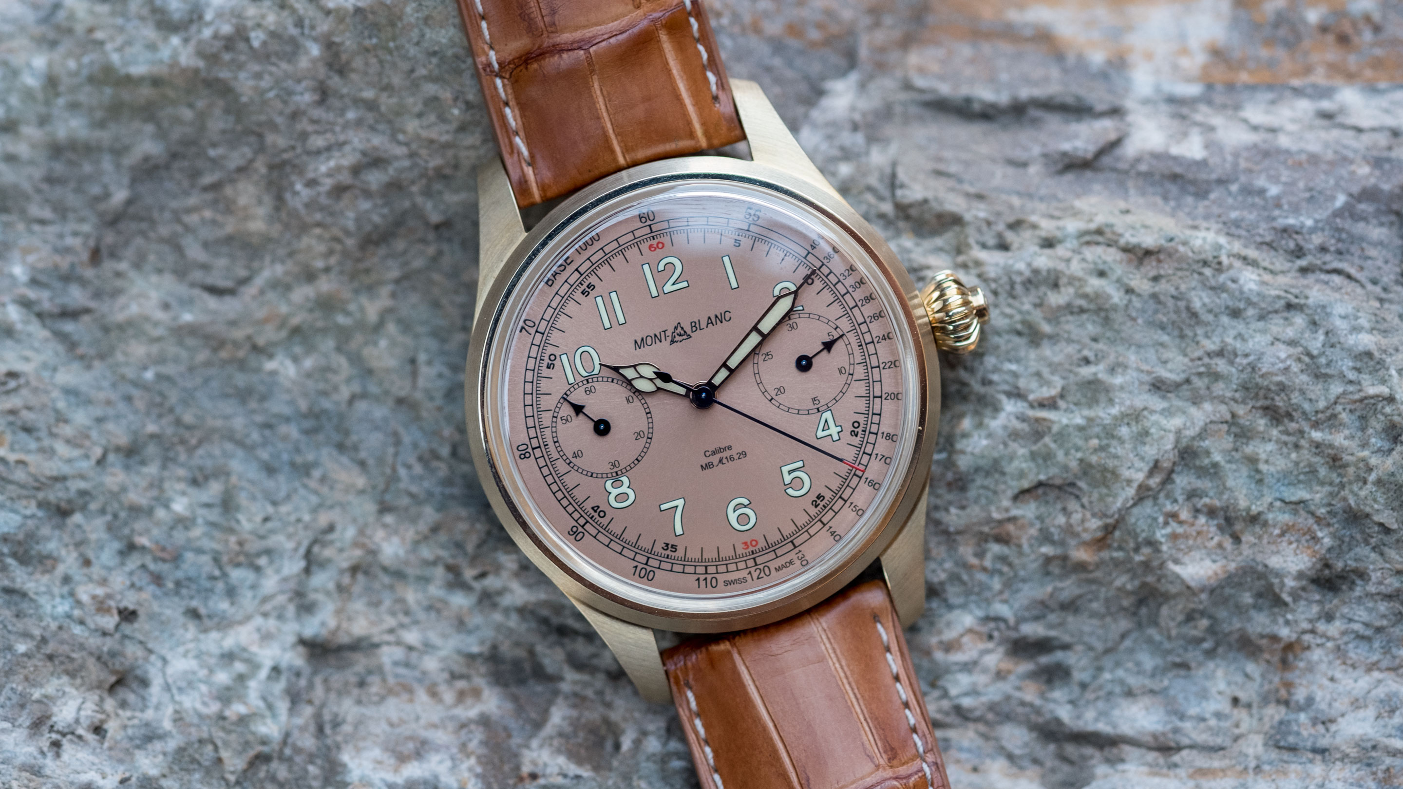 Montblanc 1858 chronograph clearance bronze