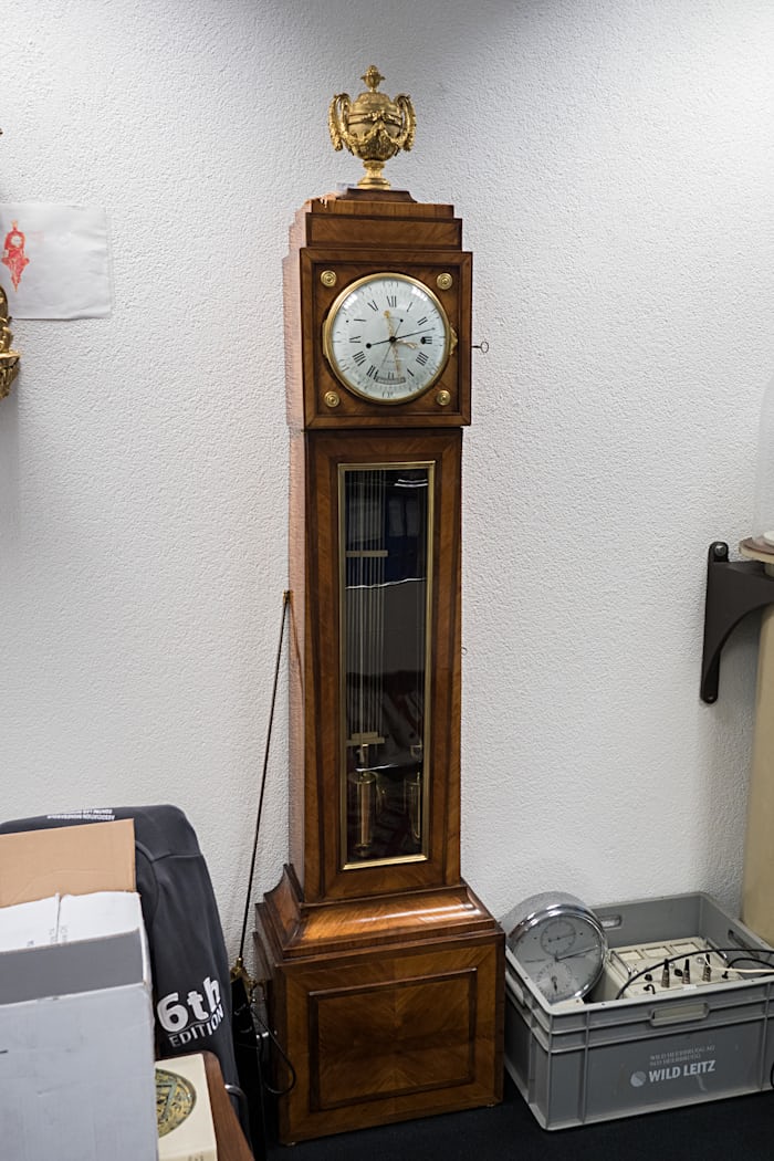 Berthoud longcase astronomical clock Urwerk Geneva