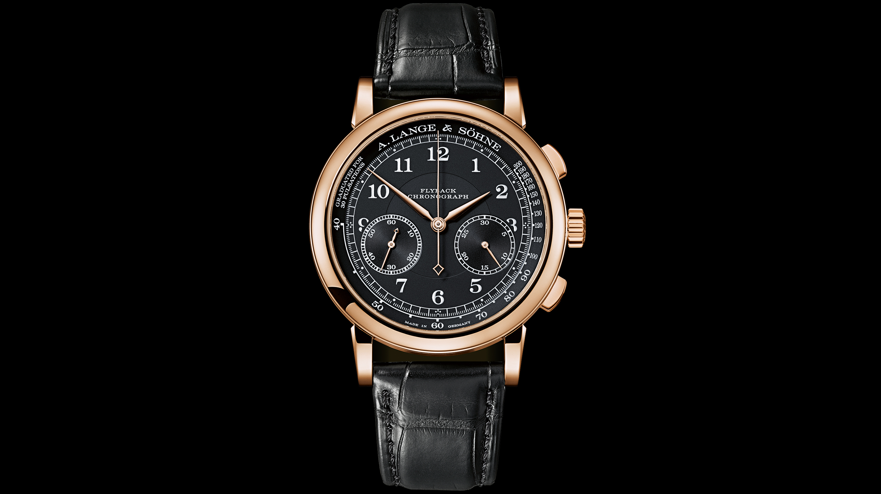 Rose gold chronograph on sale watch