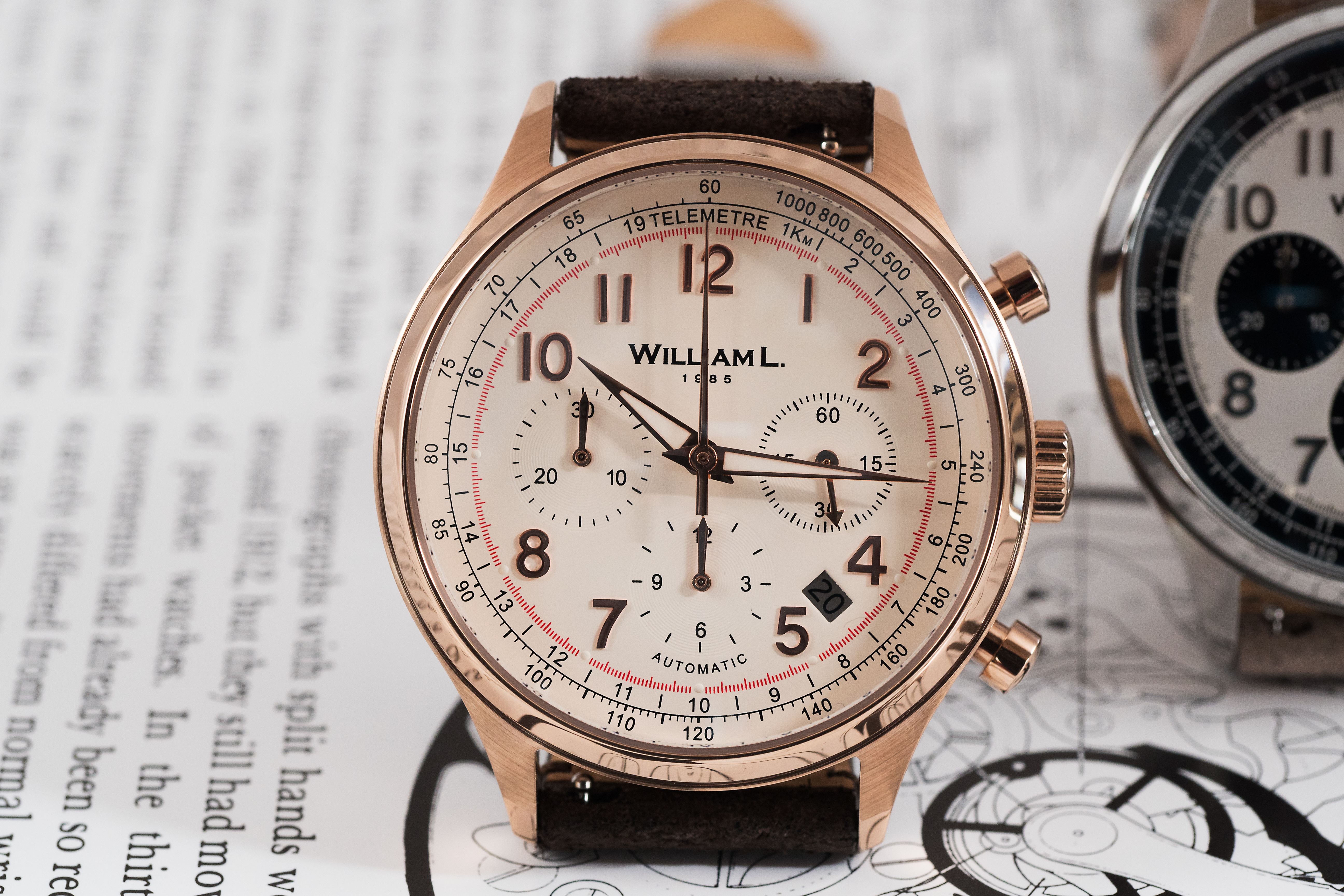 William l 1985 automatic on sale chronograph