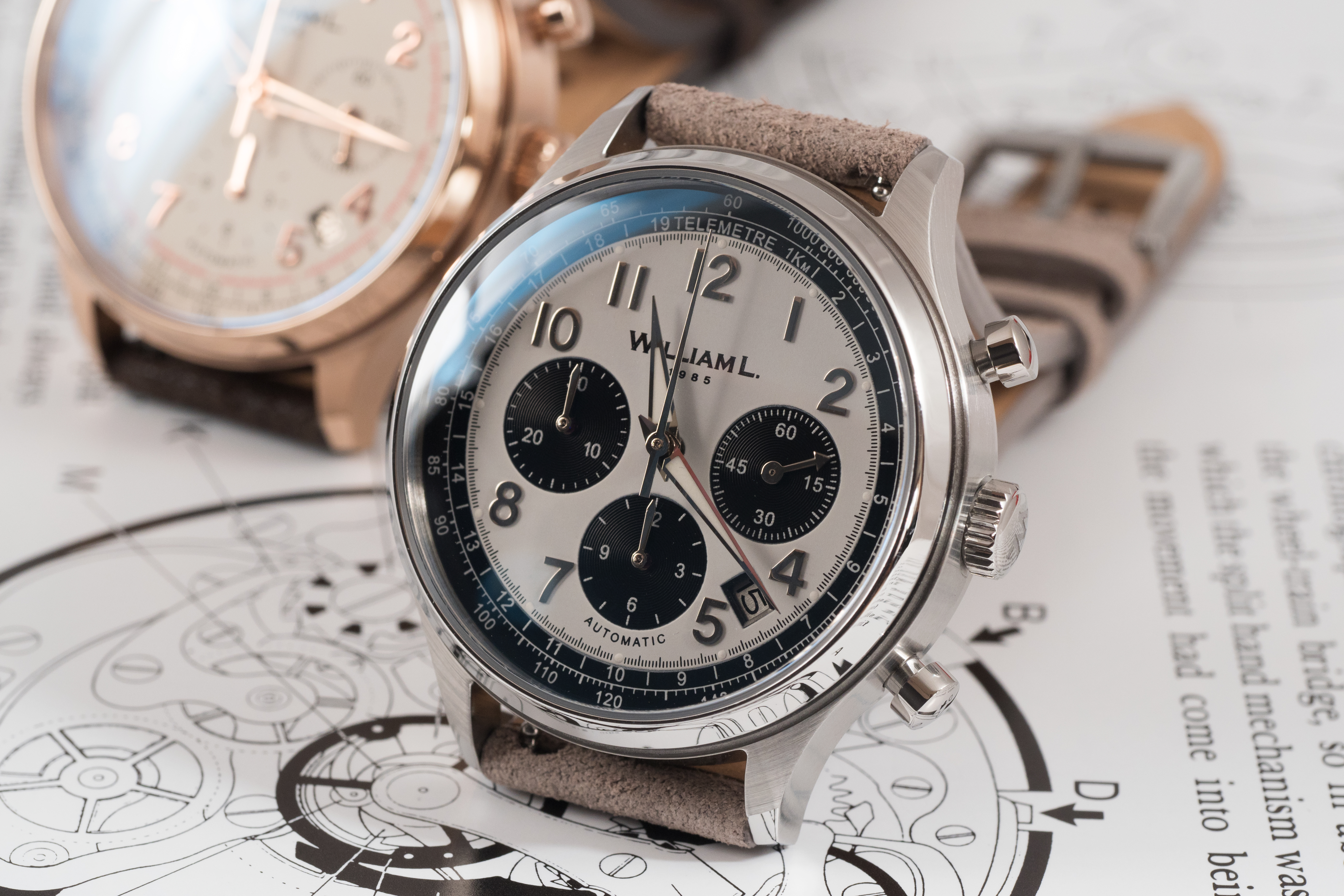 William l shop 1985 vintage chronograph