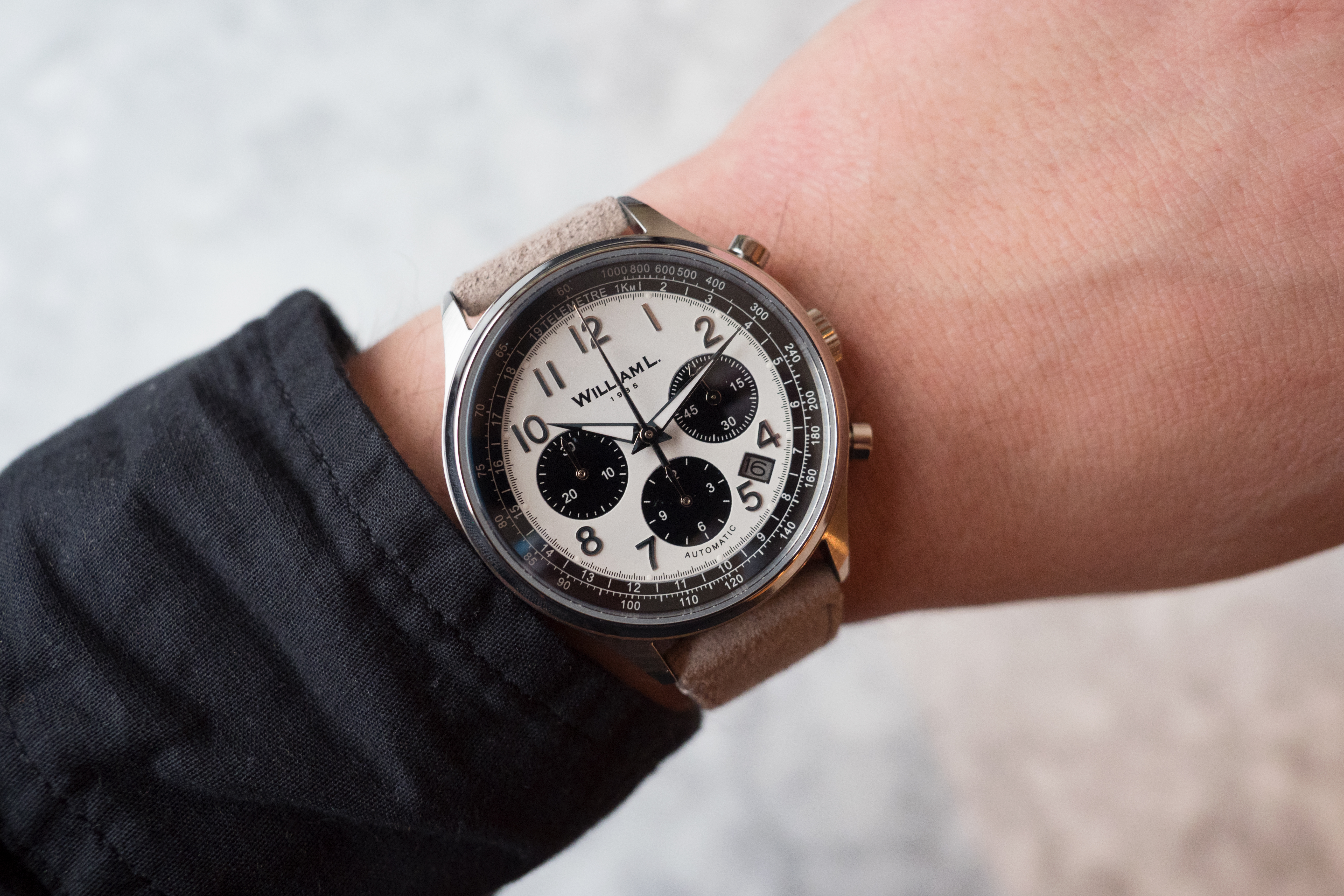 William l sale 1985 automatic chronograph