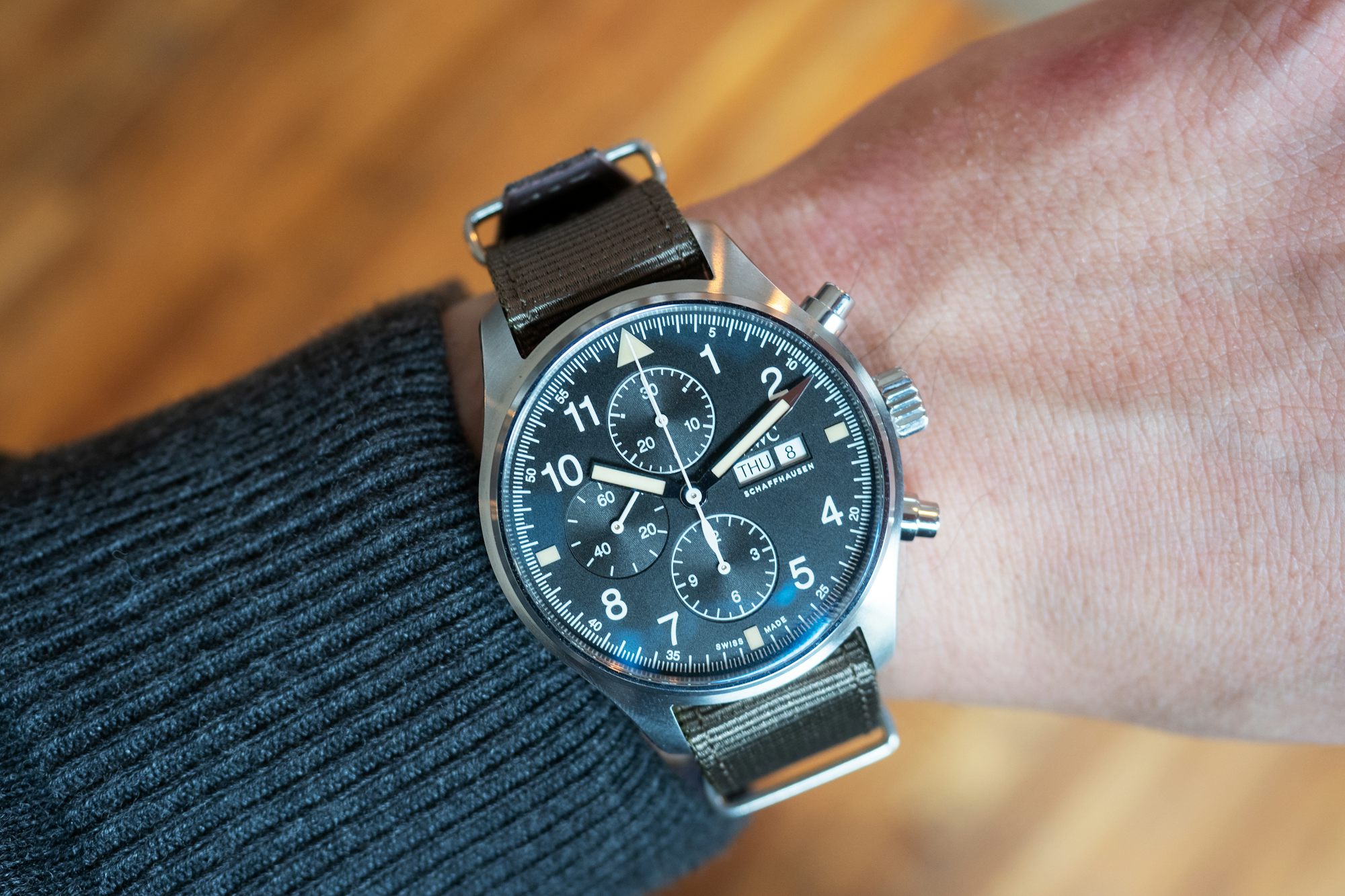 P4250239 P4250239 hands-on: the iwc pilot's watch chronograph ref. iw377724 Hands-On: The IWC Pilot’s Watch Chronograph Ref. IW377724 P4250239