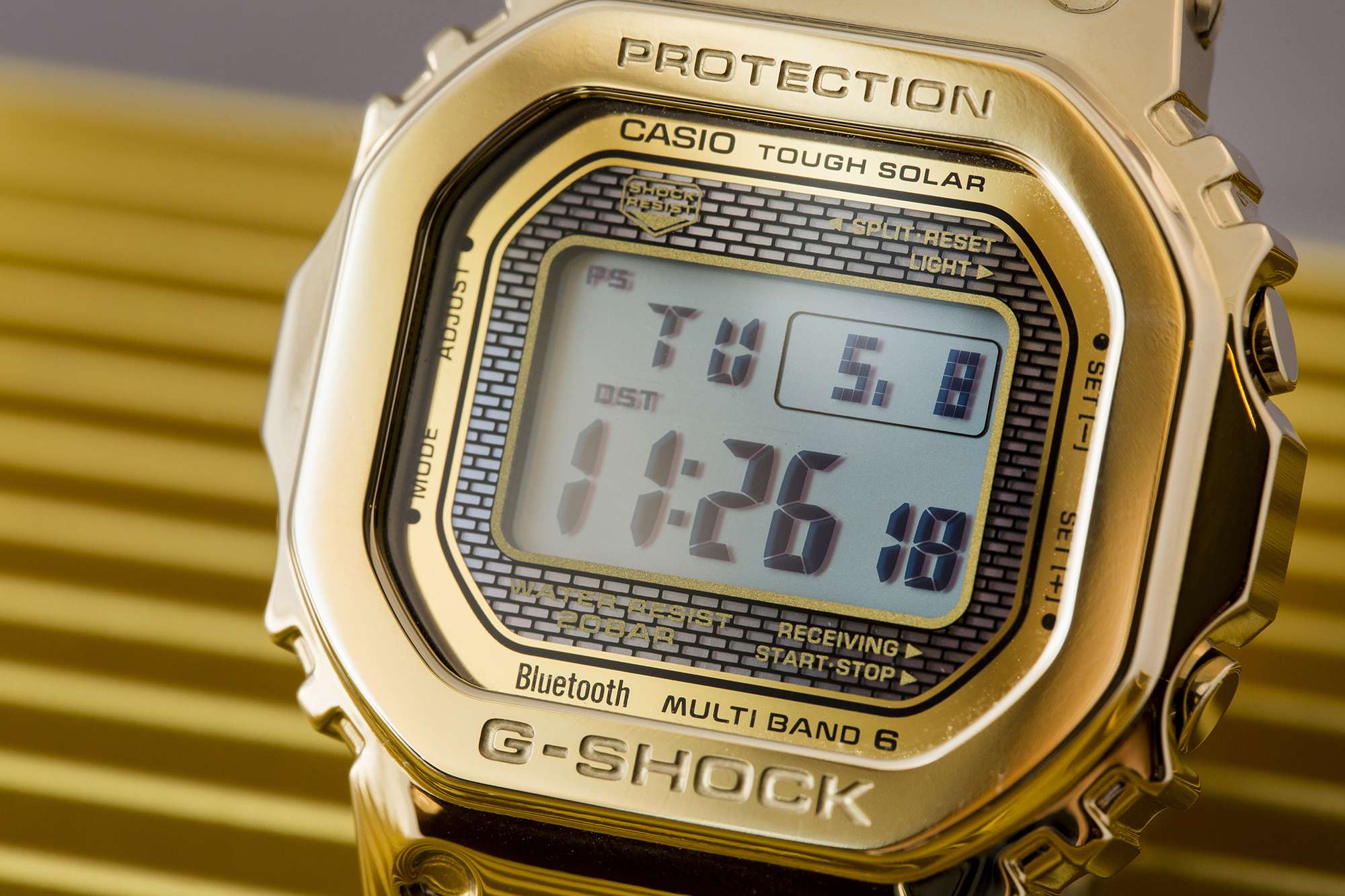 g shock steel gold