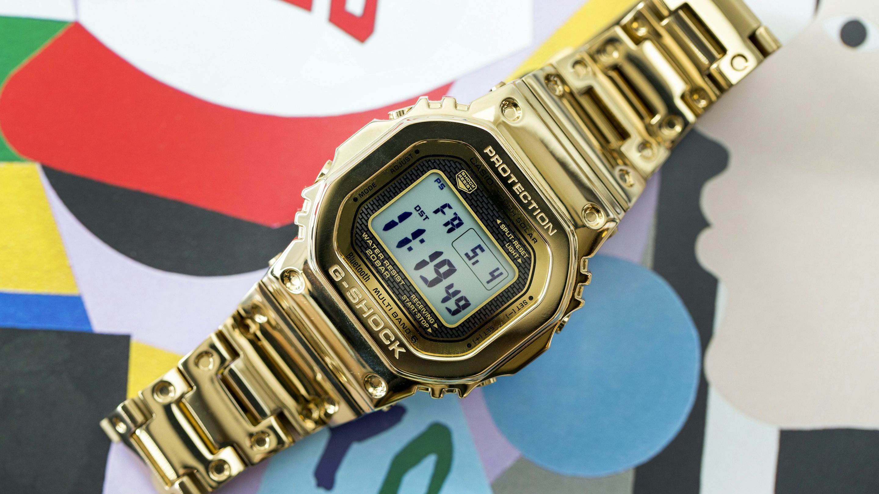 Gold Casio Digital Touch Screen LED Watch