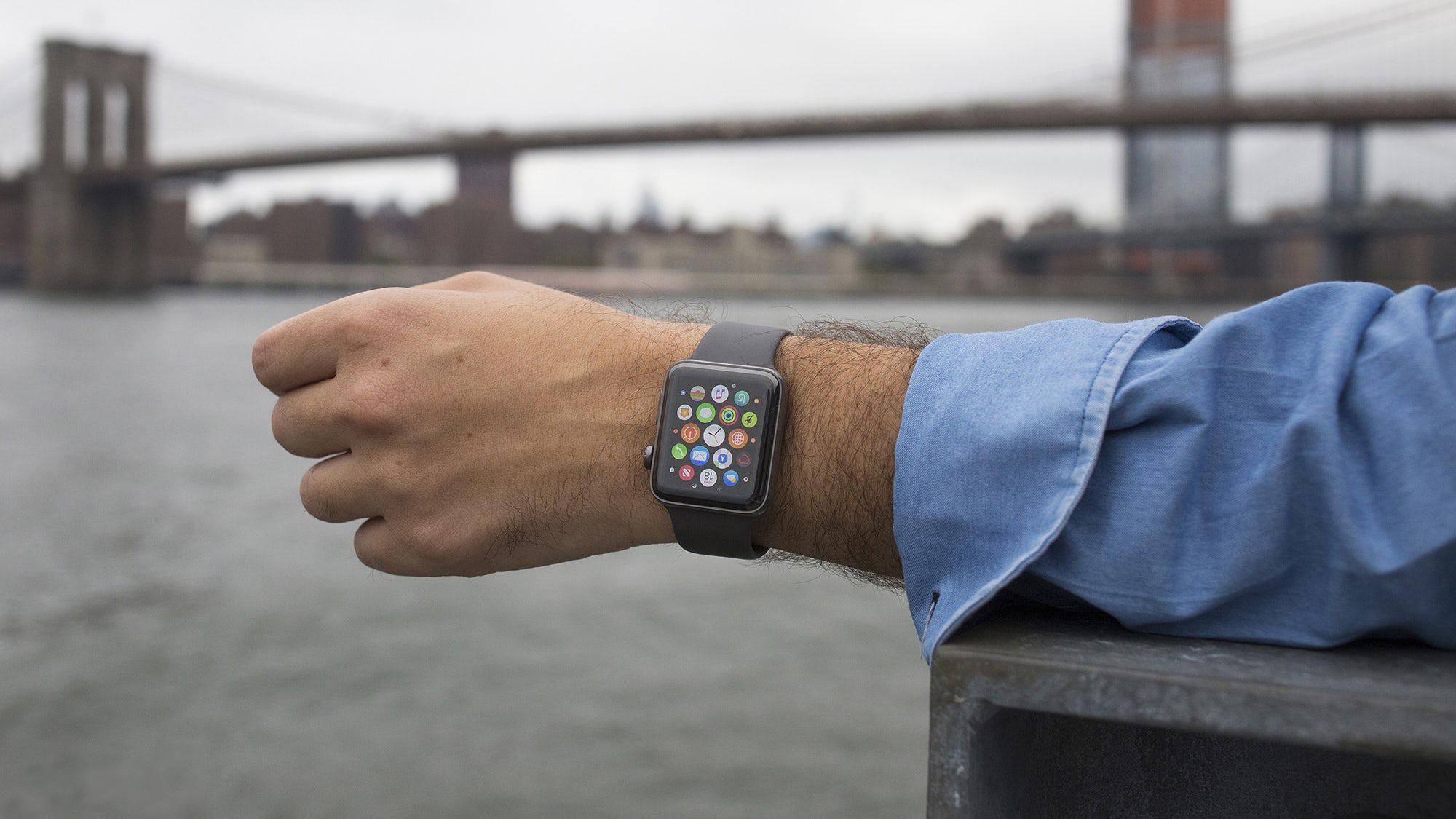 38mm apple watch discount on man's wrist