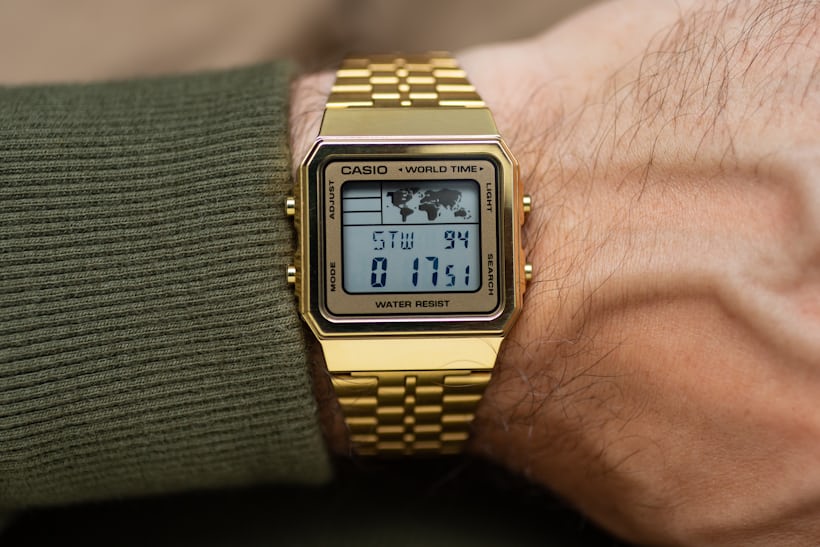 Hands On The Gold Casio A500wga 9df World Timer Hodinkee